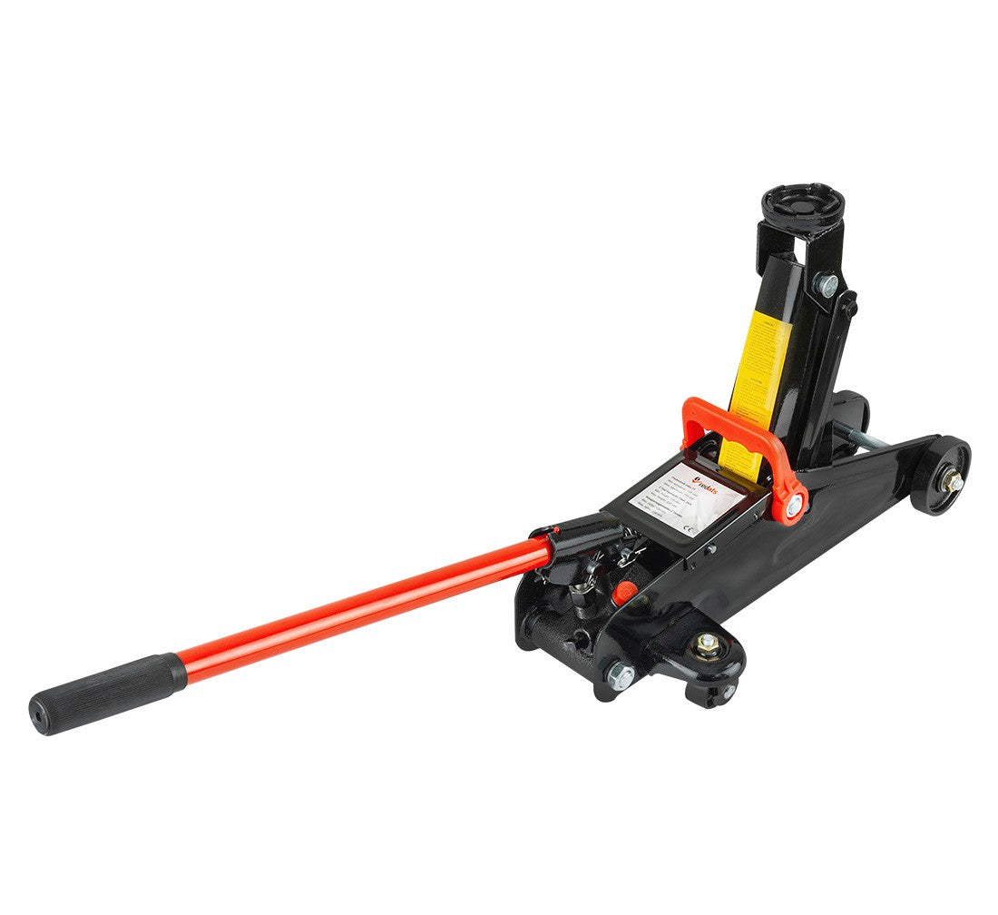Cric sollevatore auto, martinetto idraulico professionale a carrello con profilo ribassato, 2 t, altezza di sollevamento 13–30 cm Redats