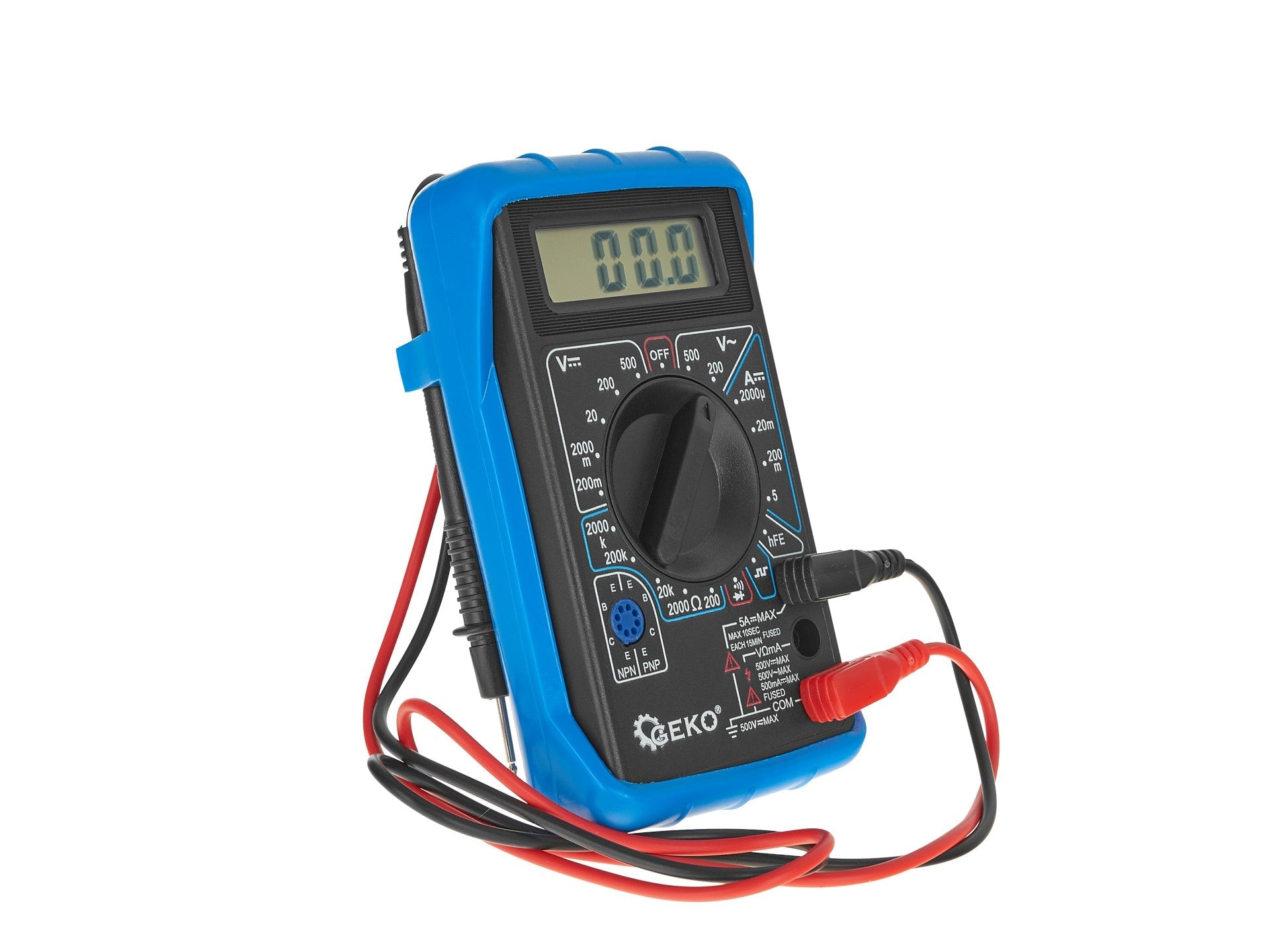 Multimetro digitale, tester portatile, conta tensione ca cc/corrente DC 0.2 - 500V AC 200- 500V, con cicalino acustico