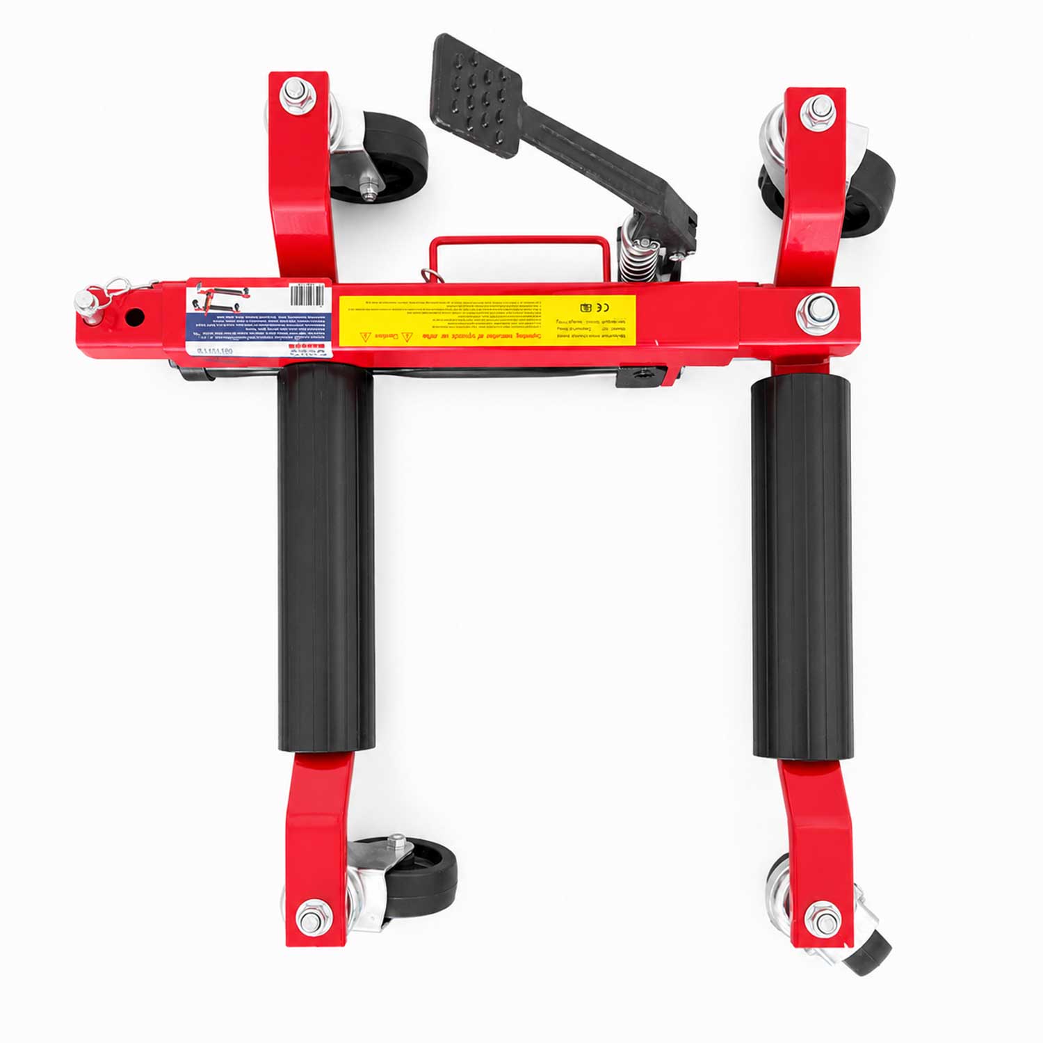 Dispositivo idraulico per spostamento veicoli incidentati , kit carrelli sposta auto moto danneggiate, set sollevatori-posizionatori parcheggio veicolo, garage, officina, con portata fino a 680 kg, Gebo Tools