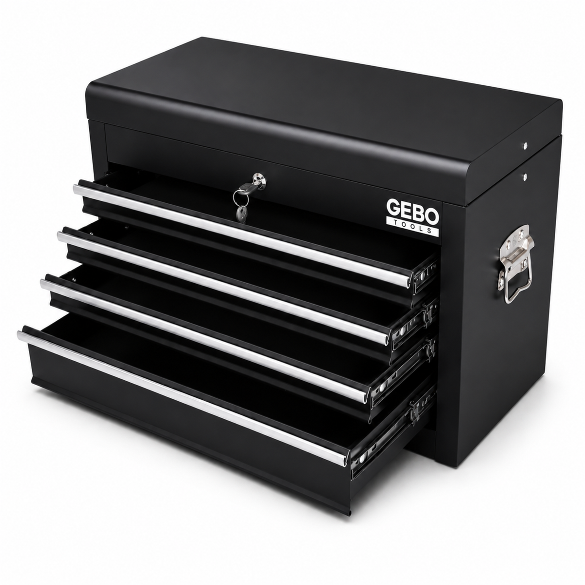 Armadio metallico senza attrezzi a 2 pezzi,con 6 cassetti a ripiano rimovibile ,carrello portautensili , cassetta portattrezzi mobile,nero, Gebo Tools