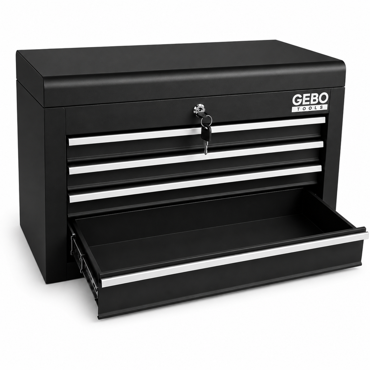 Armadio metallico senza attrezzi a 2 pezzi,con 6 cassetti a ripiano rimovibile ,carrello portautensili , cassetta portattrezzi mobile,nero, Gebo Tools
