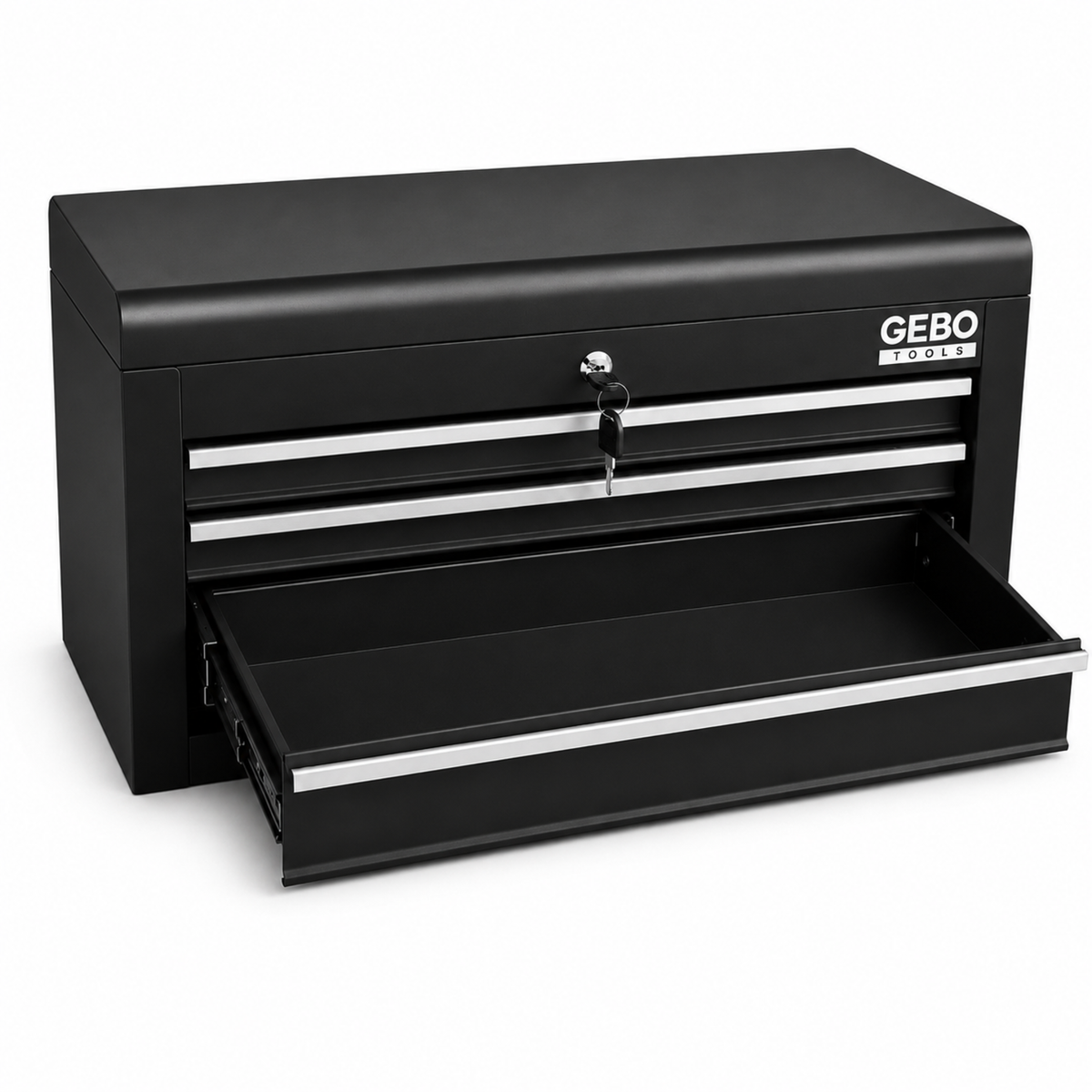 Armadio metallico senza attrezzi a 2 pezzi,con 6 cassetti a ripiano rimovibile ,carrello portautensili , cassetta portattrezzi mobile,nero, Gebo Tools