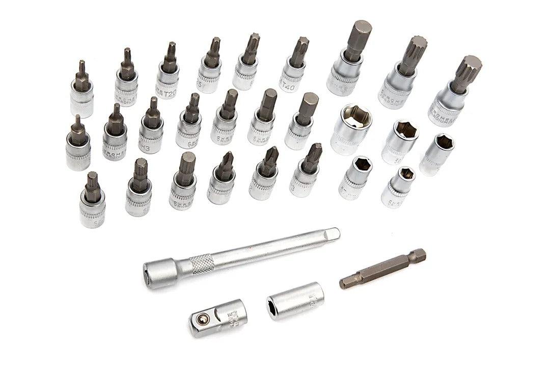 Chiave dinamometrica bici/moto 1/4'' pollice, 2~20 Nm, set da 32 pezzi di punte, kit chiavi dinamometriche professionali regolabili, portatile per bicicletta, auto, mountain bike tools, Hbm