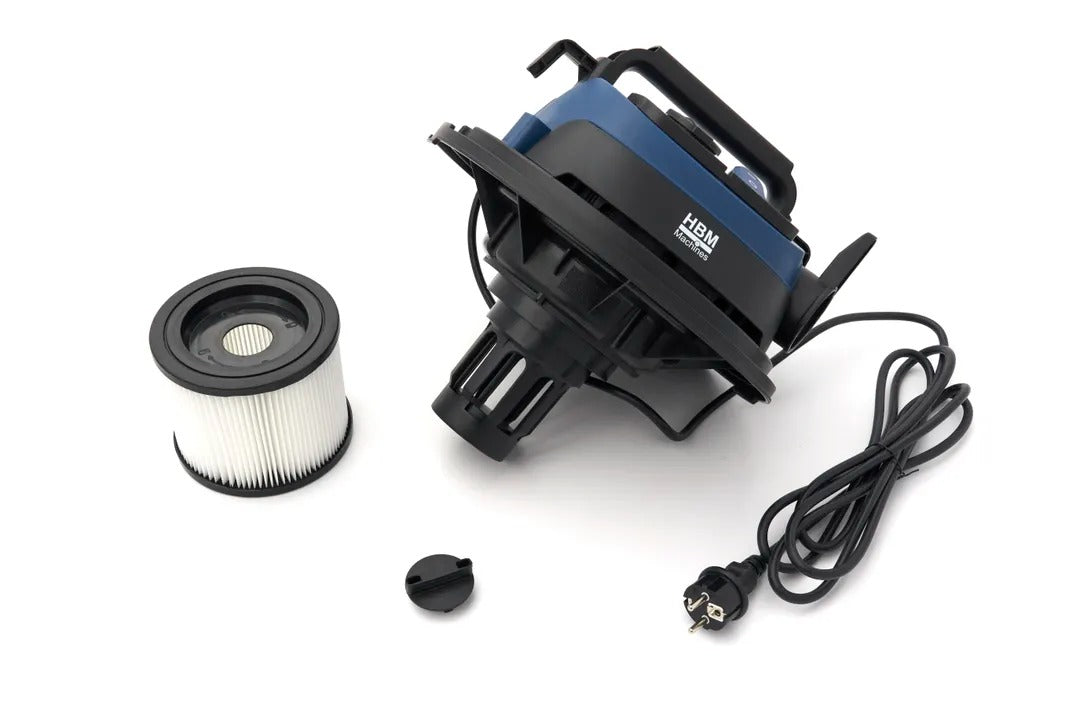 Aspirapolvere aspiratore industriale secco umido per officina casa e auto 1600 W 40 l compatto e silenzioso HBM