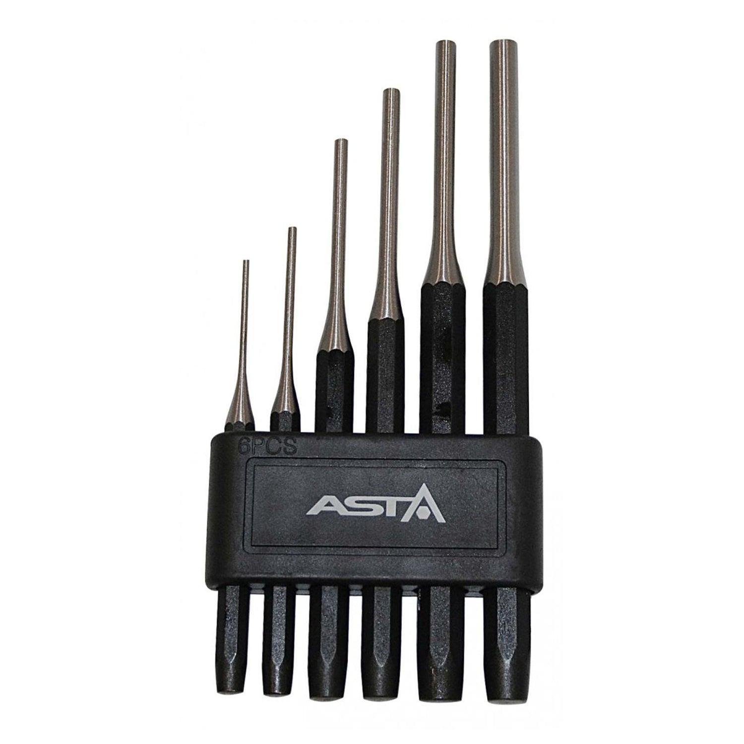 Set di 6 punzoni cilindrici lunghi, set di punzoni a rullo, 2-8 mm, Asta