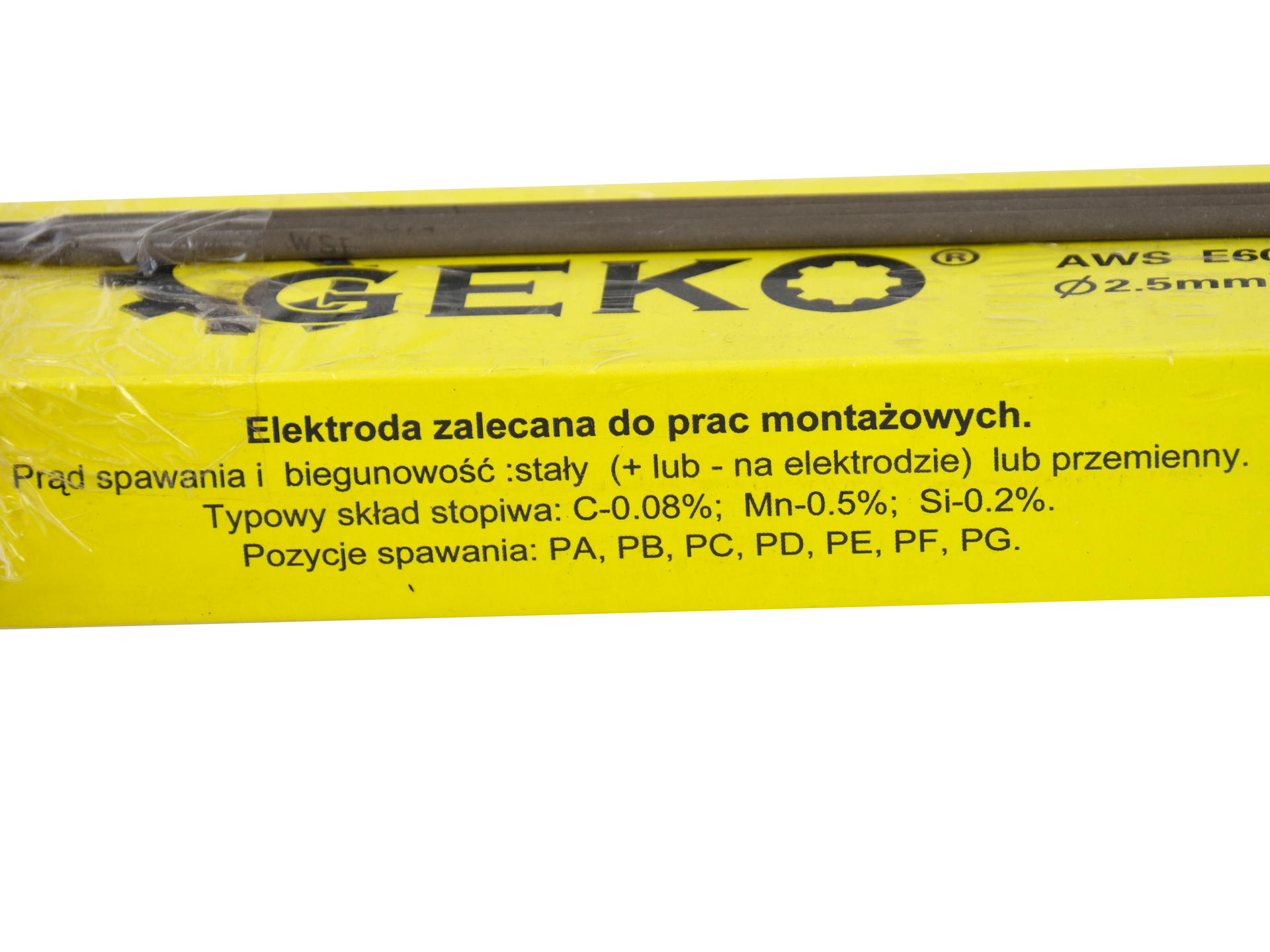 Elettrodi rutili, elettrodi rutilici, asta per saldatura ad arco, AWS E6013 2,5 × 300 mm