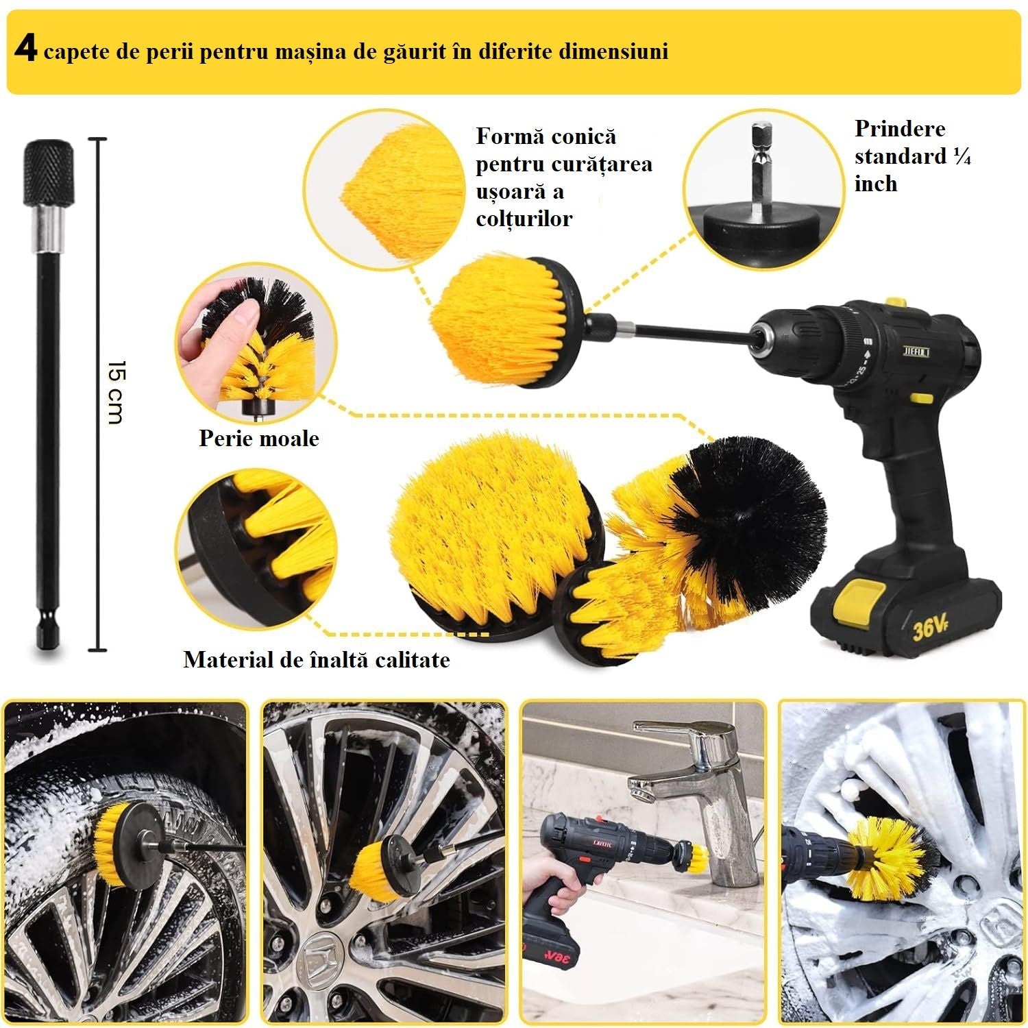 Set pulizia auto, spazzola per dettagli, detailing brush set, pulizia delicata e facile - uso universale - per cerchi, interni auto, motore, scarico, sedili, Ricambi, spazzole, pennelli, spugne, panni, 27 pezzi, Resser
