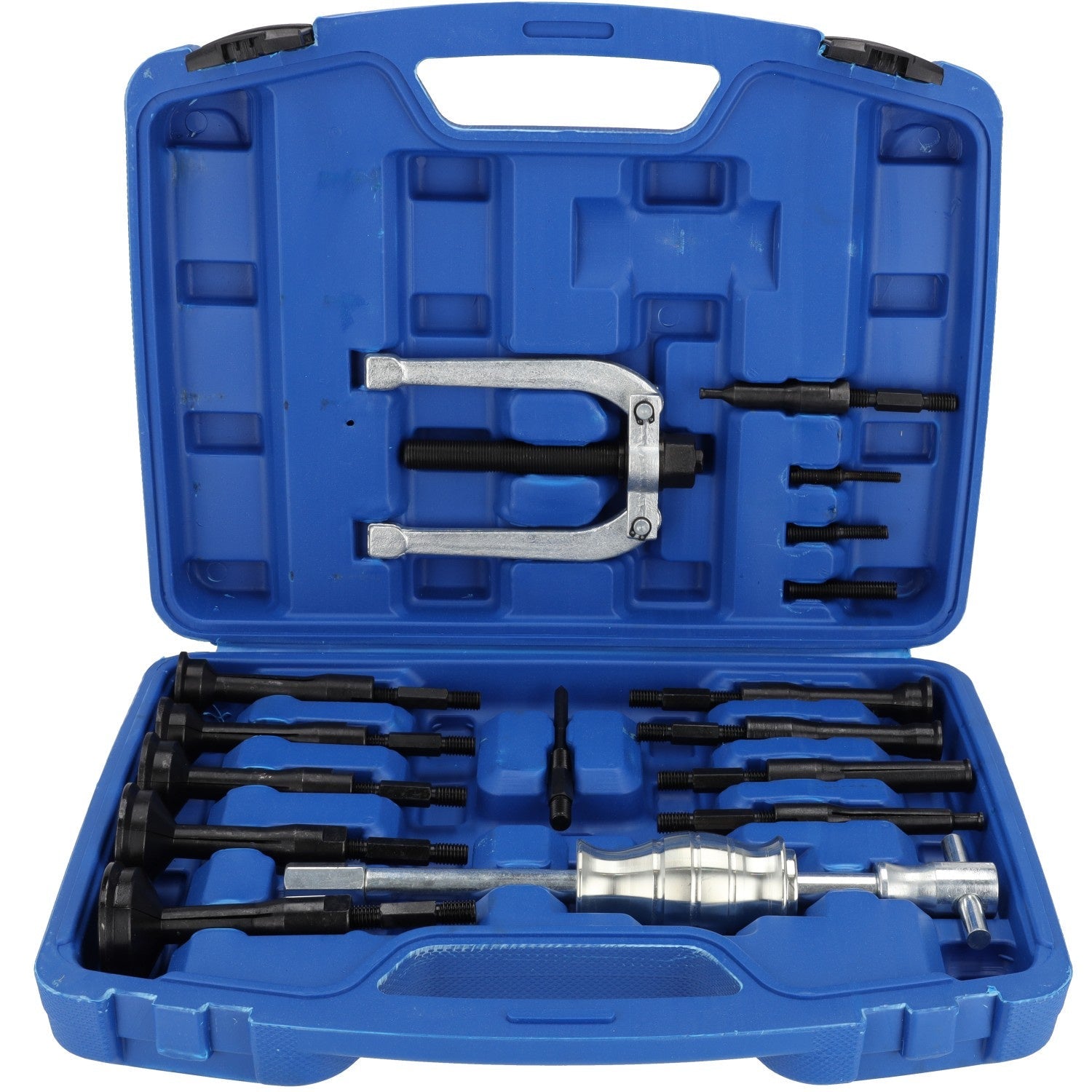 Set estrattore per boccole e cuscinetti interni con martello scorrevole, kit attrezzi per la rimozione boccole e cuscinetti 8 - 58 mm 16 pezzi Resser