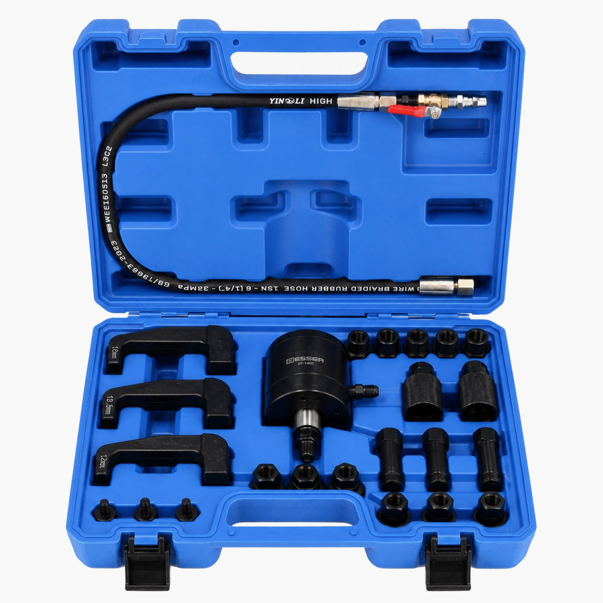 Set-kit di estrazione pneumatico per iniettori con Strumenti di Estensione -24 adattatori, compatibile con Bosch, Delphi, Denso e Siemens