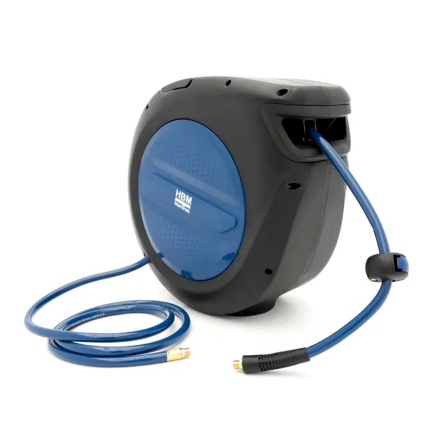 Avvolgitubo per aria compressa sistema blocco automatico con fissaggio a parete muro 9,5 × 14,5 mm 15 m HBM