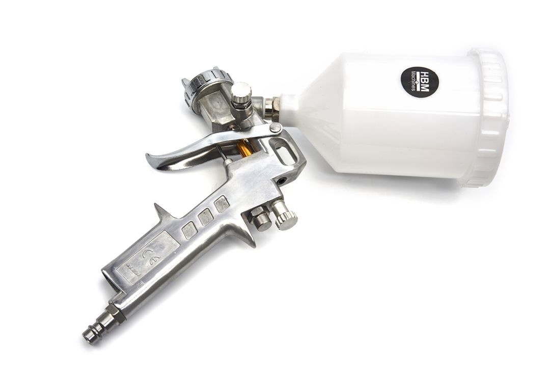 Pistola per verniciare a spruzzo HVLP, pistole a spruzzo per verniciare – capacità 600 ml e ugello 1,5 mm, Hbm