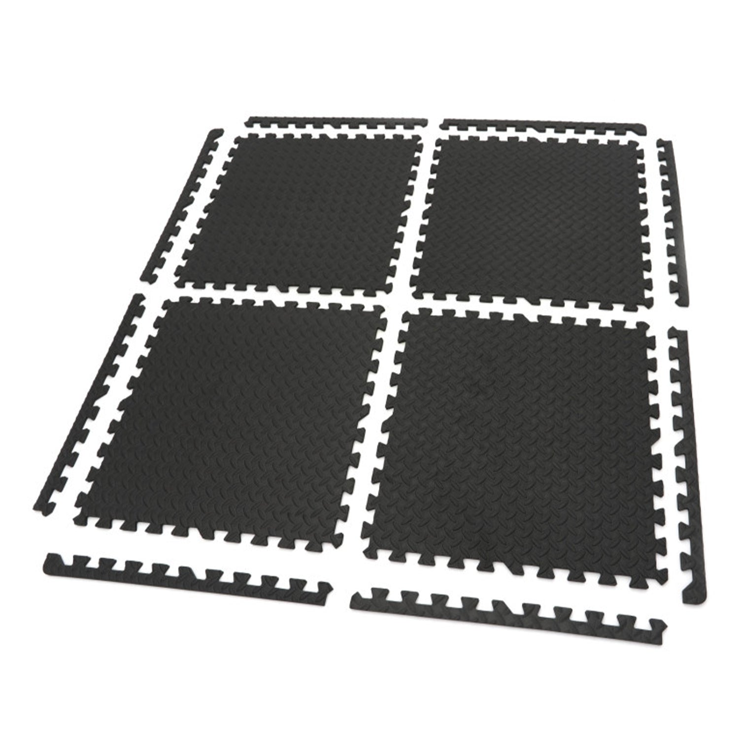 Piastrelle in schiuma EVA protezione pavimento, tappeto da fitness a puzzle, antiscivolo, pavimento protettivo incastro palestra, materassino per home gym, per palestra, garage, piscina, 61 × 61 cm HBM Machines
