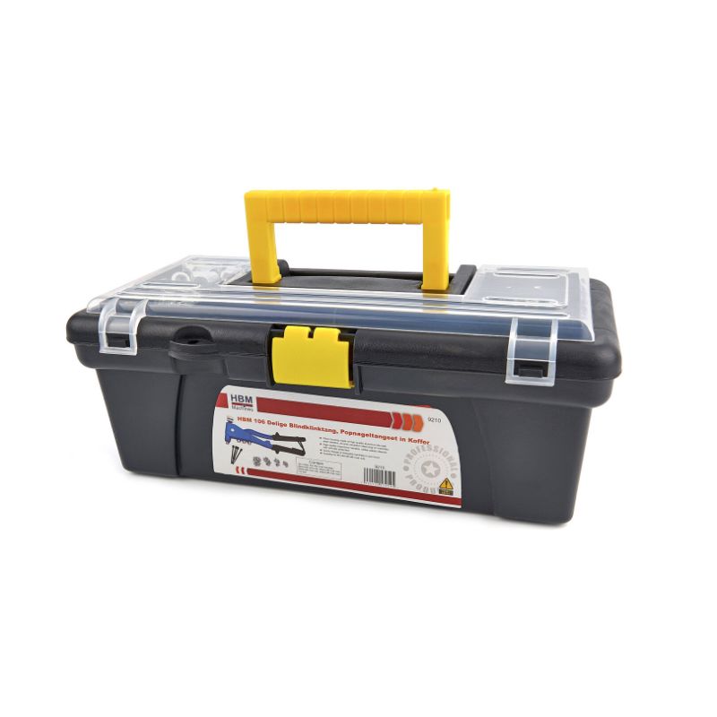 Rivettatrice a mano per inserti filettati M3-M6, rivettatrice manuale, set con 100 dadi per rivetti, Hbm Machines Olanda