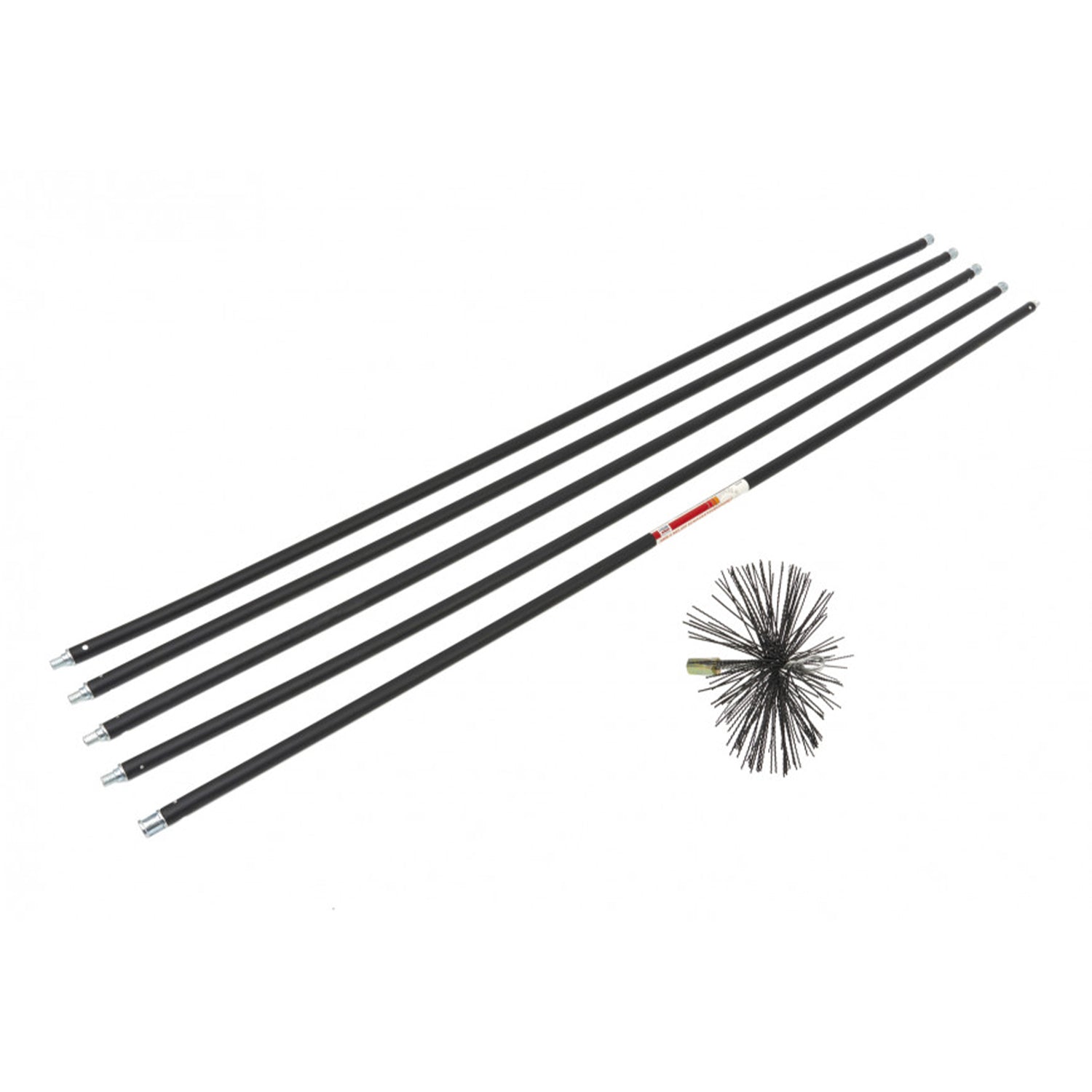 Kit pulizia pulizia canna fumaria stufa a pellet, scovolo spazzacamino, set 6 pezzi con dispenser per un utilizzo pratico e veloce, Hbm