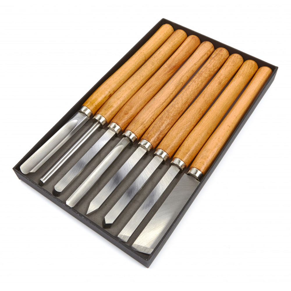Set scalpelli per legno, 8 pezzi da falegname, scalpello per legno, utensili per legno, utensili per la lavorazione del legno 360 mm, Hbm