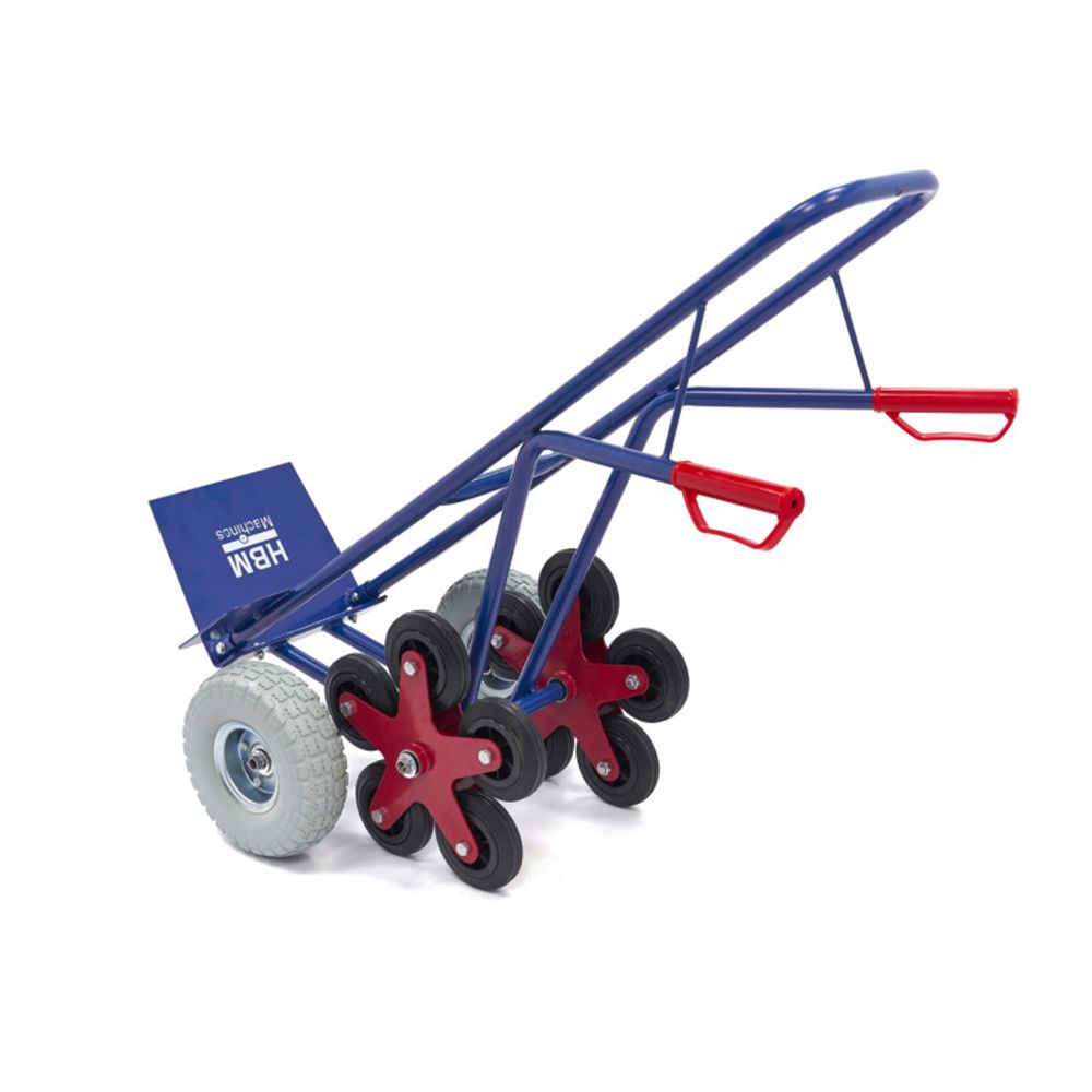 Carrello portapacchi pieghevole 150kg pneumatici maniglie ergonomiche carrellino con ruote portatutto carrelli a mano saliscale in acciaio trasloco porta sacchi trasporto carichi pesanti, Hbm