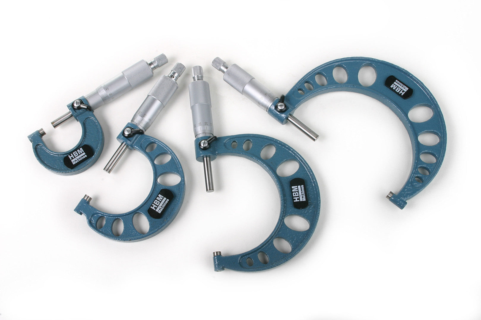 Set di micrometri per esterni, 6 pezzi Hbm 0–150 mm