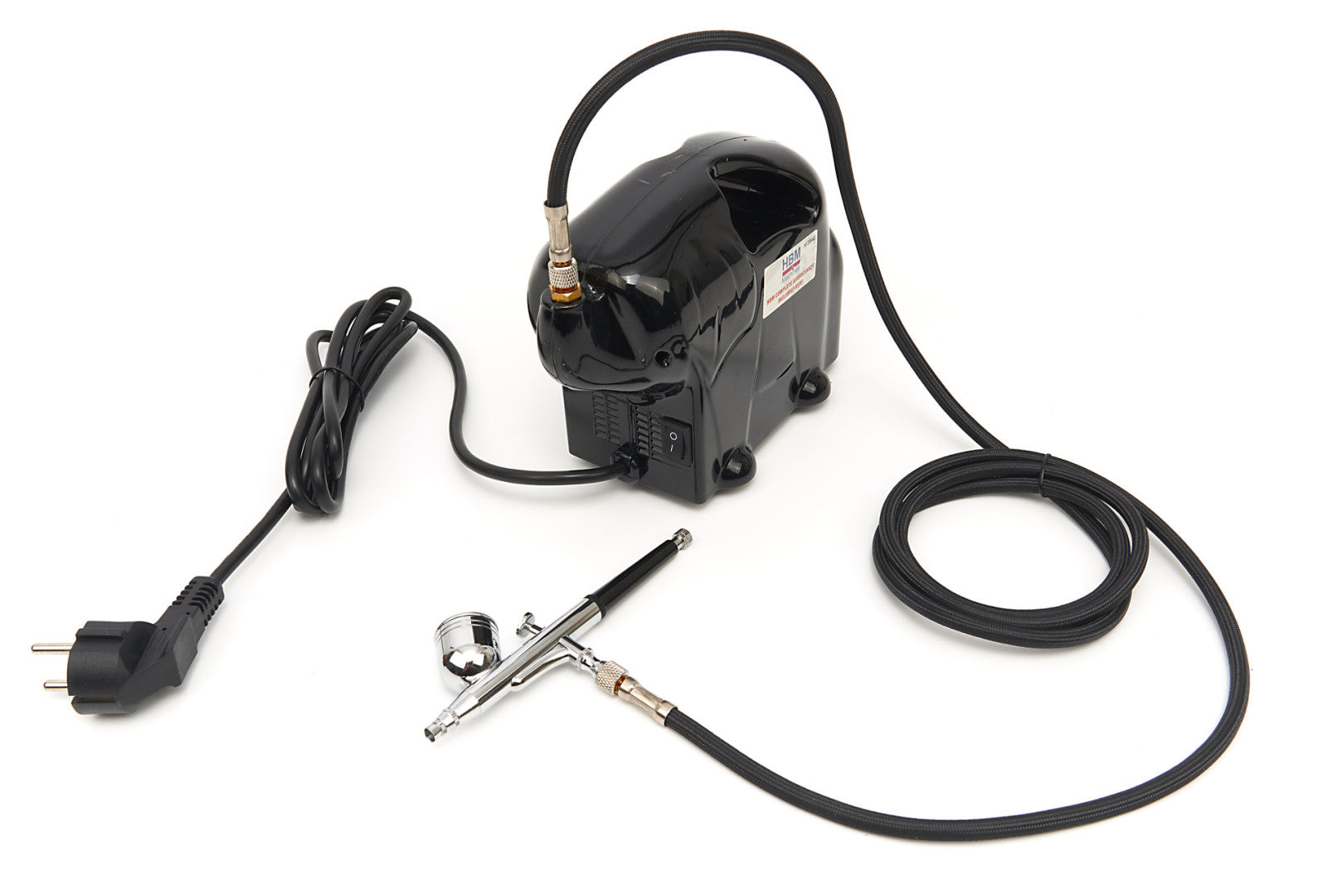 Kit aerografo con compressore d'aria con flusso d'aria potente per hobby e artigianato arte delle unghie per decorare torte, cosmetici, grafica e così via