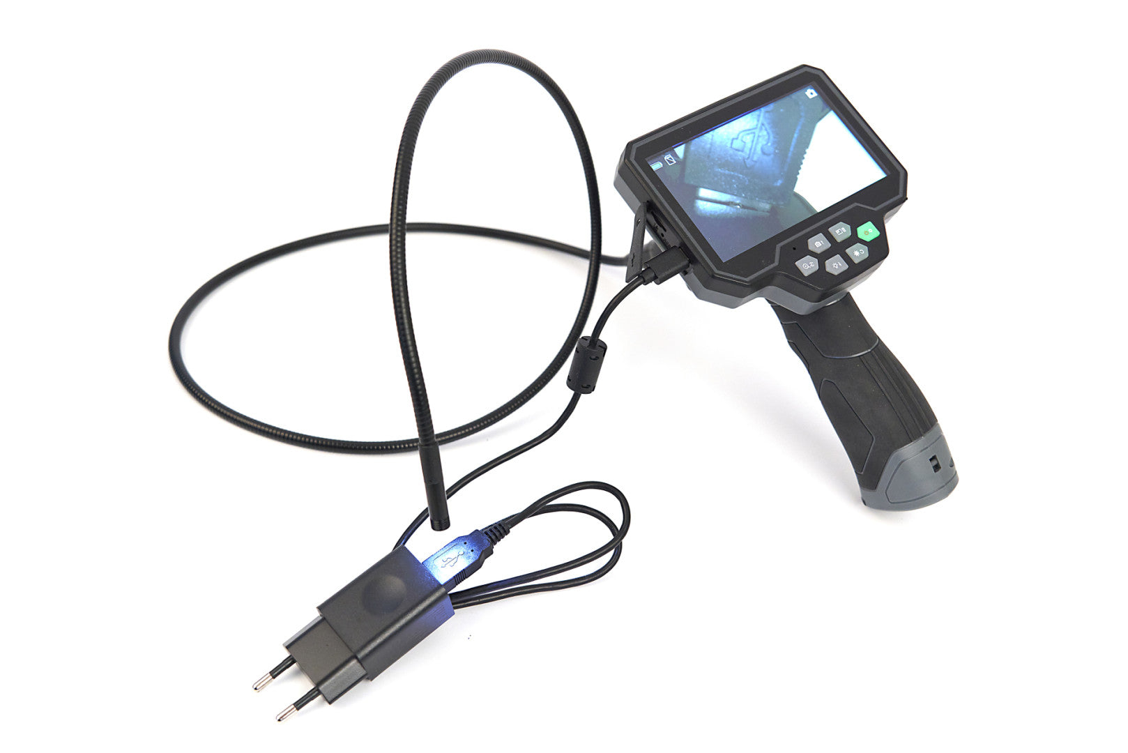 Telecamera di ispezione digitale per endoscopio auto,schermo LCD da 5.0 pollici ,telecamera per endoscopio industriale