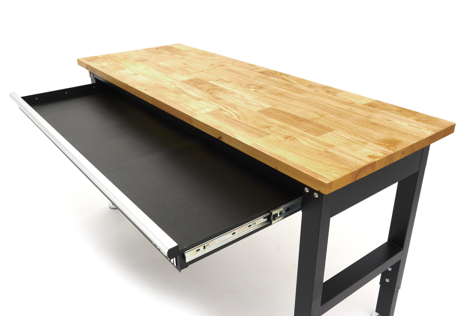 Banco da lavoro regolabile in altezza fino 99 cm-tavolo da lavoro in legno 152 cm HBM Machines stazione di lavoro con piedi per officina garage ufficio domestico