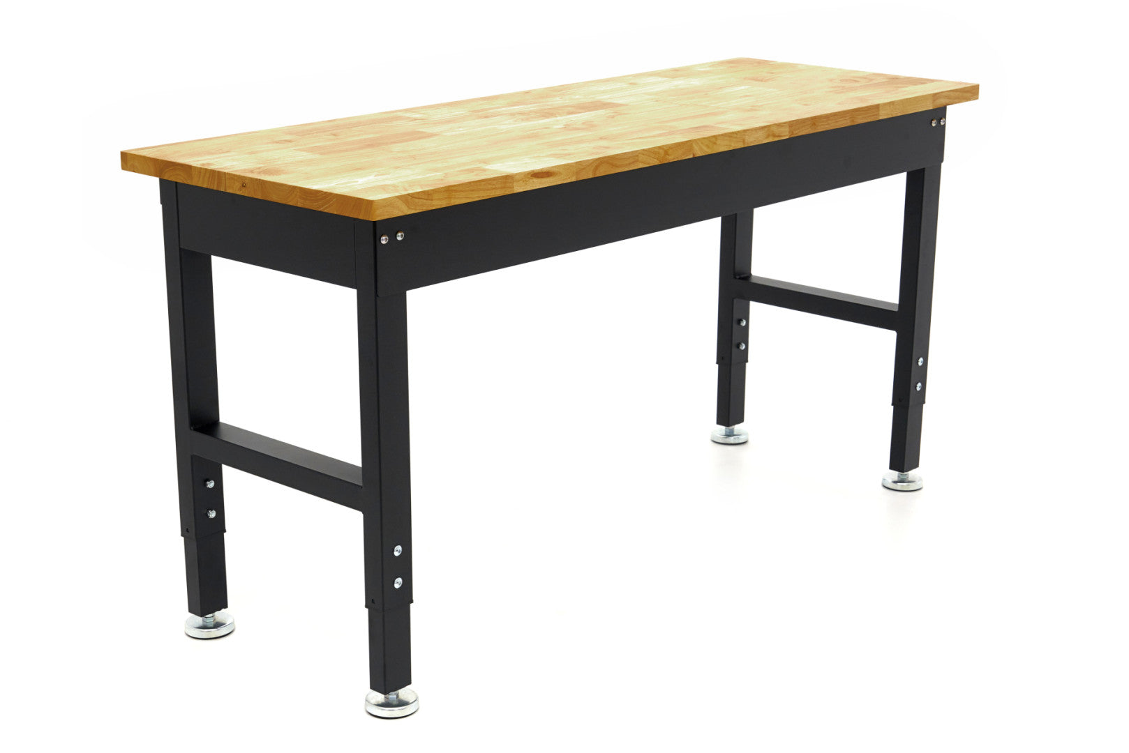 Banco da lavoro regolabile in altezza fino 99 cm-tavolo da lavoro in legno 152 cm HBM Machines stazione di lavoro con piedi per officina garage ufficio domestico