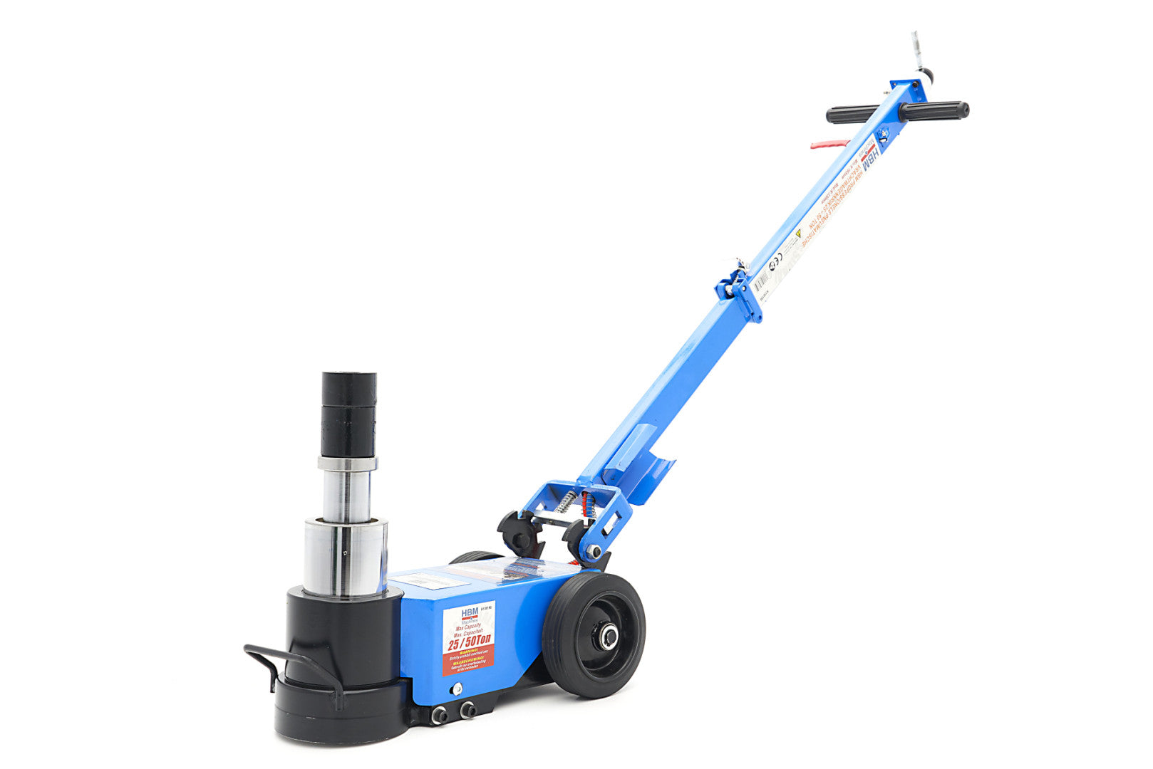 Cric pneumoidraulico 25–50 t, sollevatore idro-pneumatico a carrello ad aria compressa, mobile, per camion, veicoli commerciali da 30 tonnellate, sollevatore a carrello, per settore agricolo, HBM