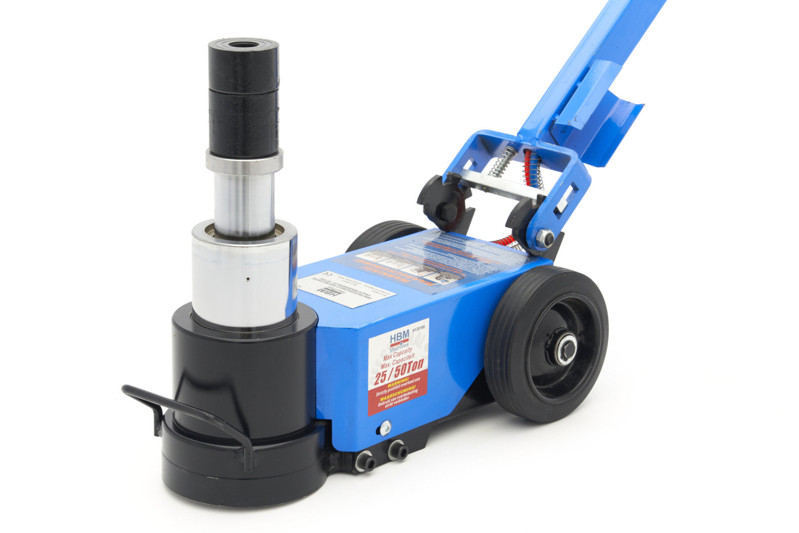Cric pneumoidraulico 25–50 t, sollevatore idro-pneumatico a carrello ad aria compressa, mobile, per camion, veicoli commerciali da 30 tonnellate, sollevatore a carrello, per settore agricolo, HBM