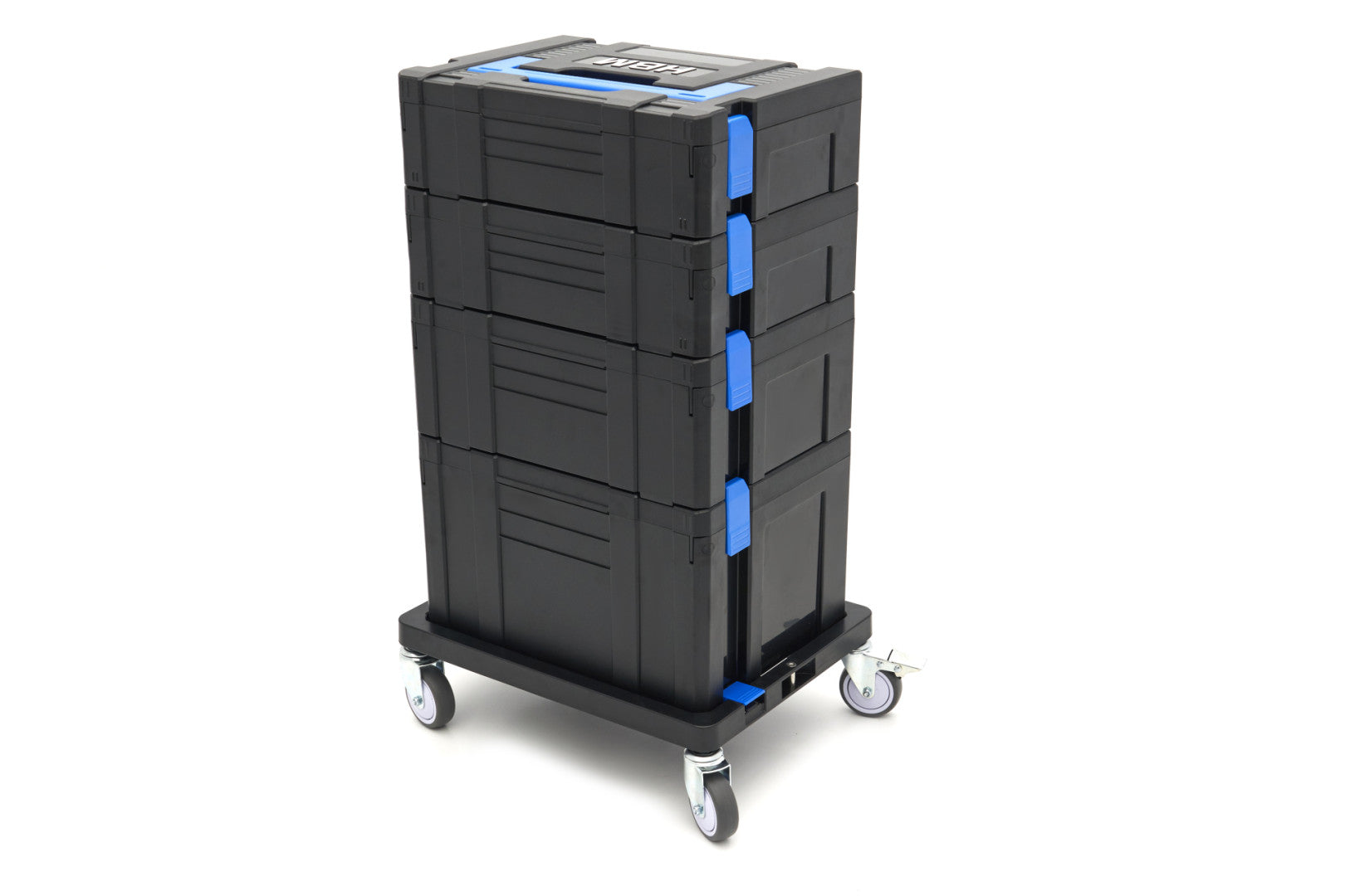 Carrello porta attrezzi / portautensili completo di utensili cassetti, 4 scomparti con ruote, 105 pezzi, valigette complete con utensili per fai da te, cassetta degli attrezzi con ruote, valigetta attrezzi, Hbm