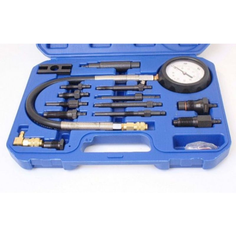 Set di tester compressione per motori diesel, compressione motore per auto e camion, 0-70 bar, per ripristinare compressione motore, 16 pezzi