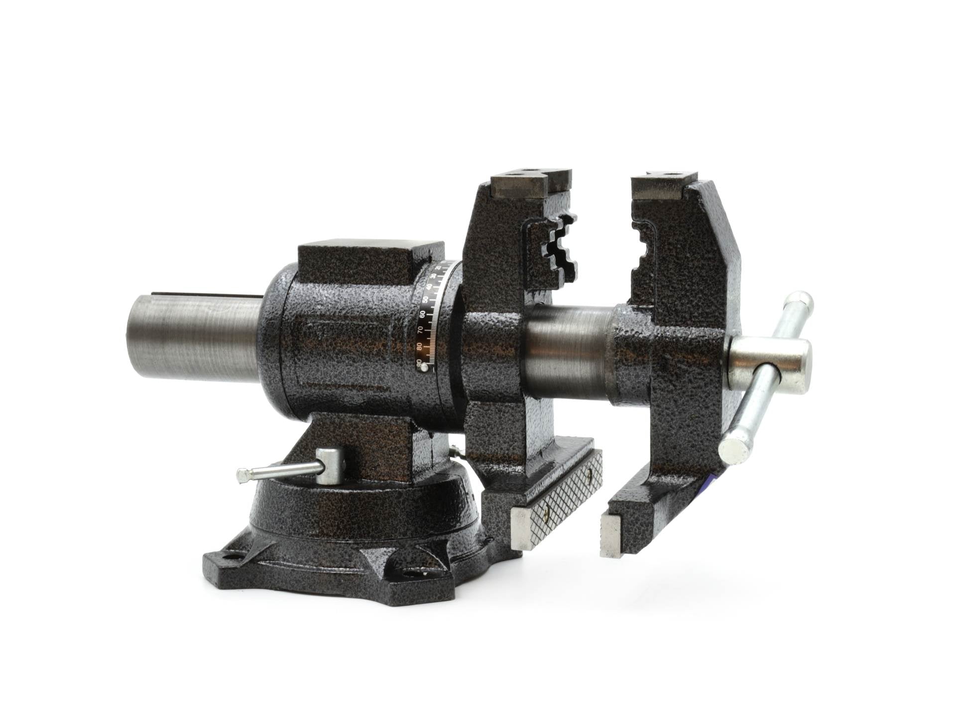 Morsa di precisione multifuzione da banco con base girevole, morsa da banco rotante-girevole, per uso domestico commerciale da garage officina, morsa da banco apertura 125 mm