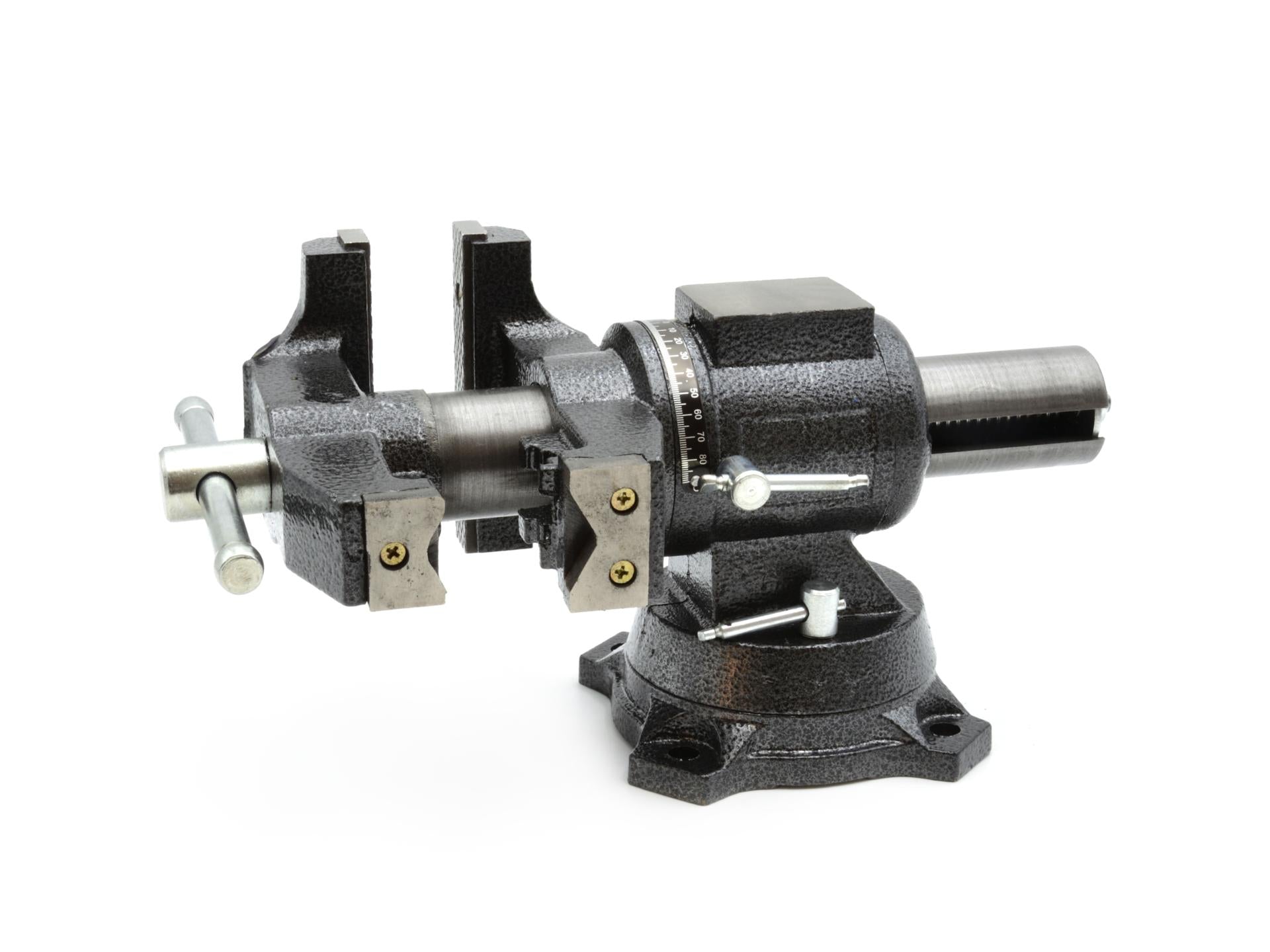 Morsa di precisione multifuzione da banco con base girevole, morsa da banco rotante-girevole, per uso domestico commerciale da garage officina, morsa da banco apertura 125 mm