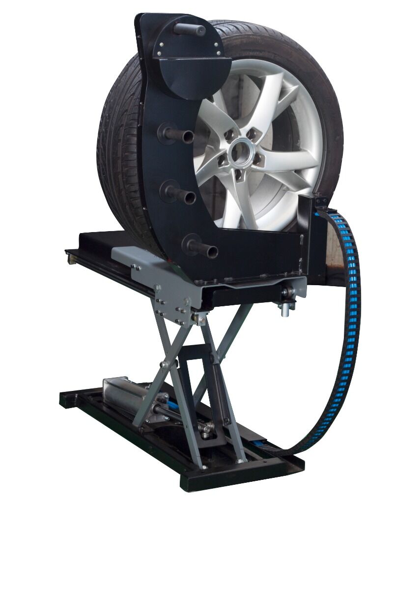 Sollevatore per pneumatici per equilibratrice, dispositivo di sollevamento per macchina equilibratrice, sollevatore pneumatico, sollevatore pneumatici, bilanciatrice-pneumatico, sollevapneumatici, capacità max 85 kg