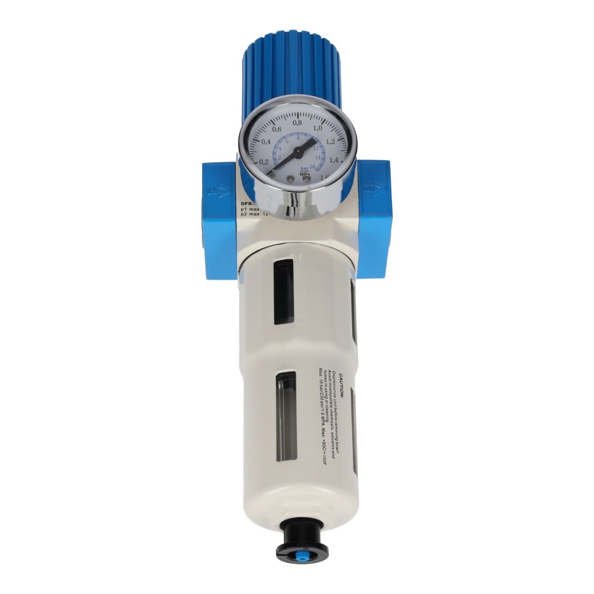 Regolatore filtro aria, regolatore di pressione del separatore d'acqua, regolatore del compressore d'aria con valvola di riduzione della pressione e manometro, accessorio per utensili pneumatici, 1/2 Pro Midi