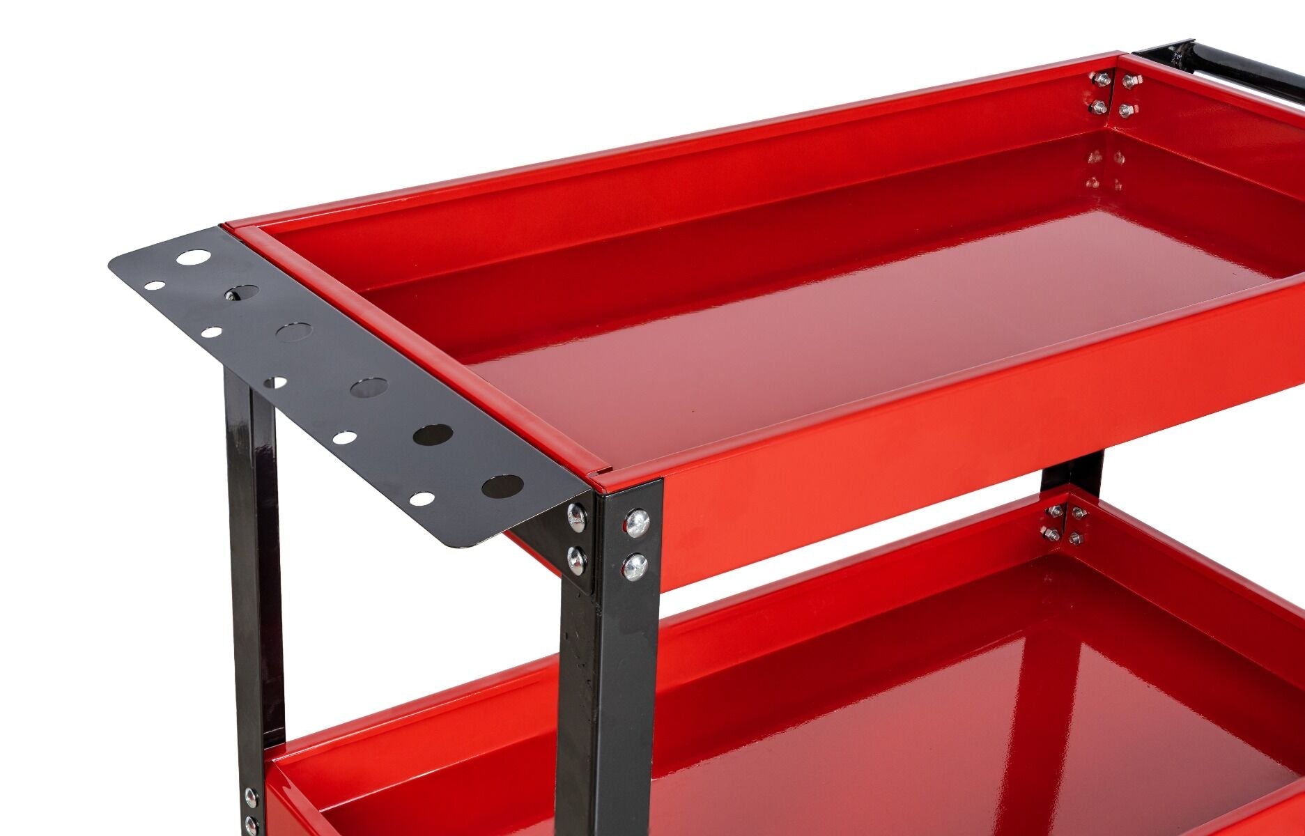Carrello da officina con 3 ripiani, portautensili in acciaio, carrello mobile con ruote girevoli per officina, garage e fai da te, con supporto cacciaviti Invento