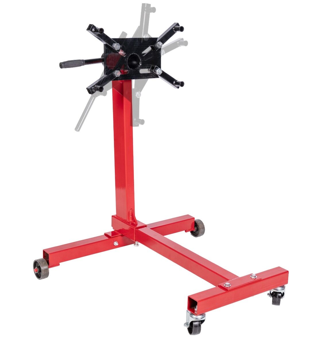 Cavalletto supporto motore, porta motore girevole, carrello sollevatore, sostegno motore da officina, capacità 450 kg, Invento