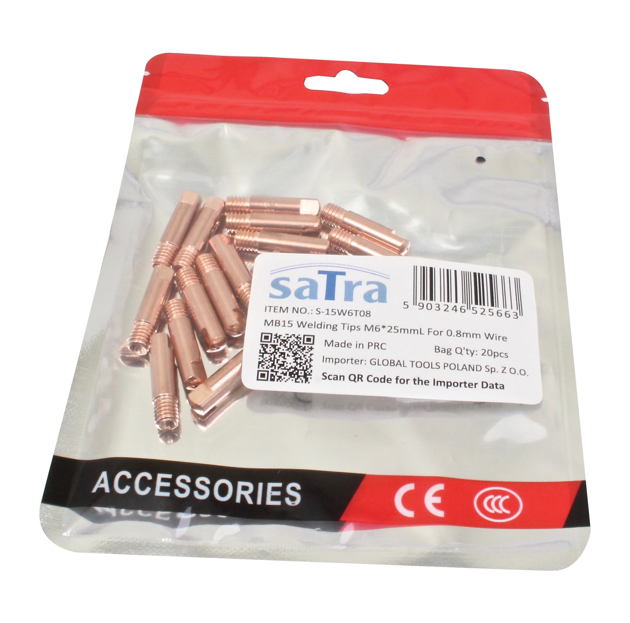 Kit-set accessori per saldature, per MIG/MAG, per saldatrice, ugelli puntali per saldatura, torcia, ugello conico tazza a gas, filettatura M6 x 25 mm 20 pezzi