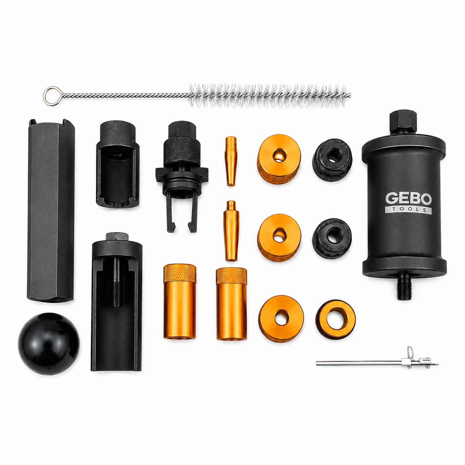 Kit estrattore iniettori estrattore FSI, set strumenti rimozione dell'iniettore del carburante,per l'installazione della guarnizione dell'iniettore per motori VAG: 1.4 / 1.6 / 1.8 / 2.0 / 2.7 V6 / 3.0 V6 / 3.2 V6 / 3.6 V6 / 4.2 V8 FSI ,Gebo Tools