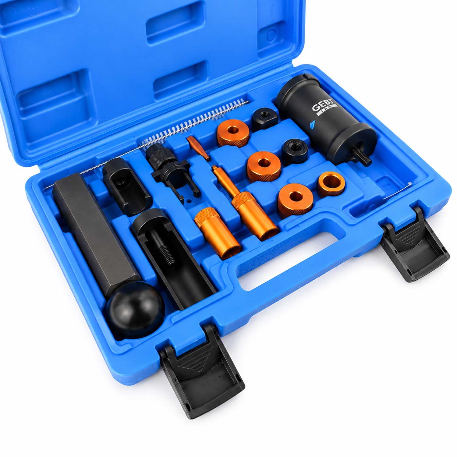 Kit estrattore iniettori estrattore FSI, set strumenti rimozione dell'iniettore del carburante,per l'installazione della guarnizione dell'iniettore per motori VAG: 1.4 / 1.6 / 1.8 / 2.0 / 2.7 V6 / 3.0 V6 / 3.2 V6 / 3.6 V6 / 4.2 V8 FSI ,Gebo Tools