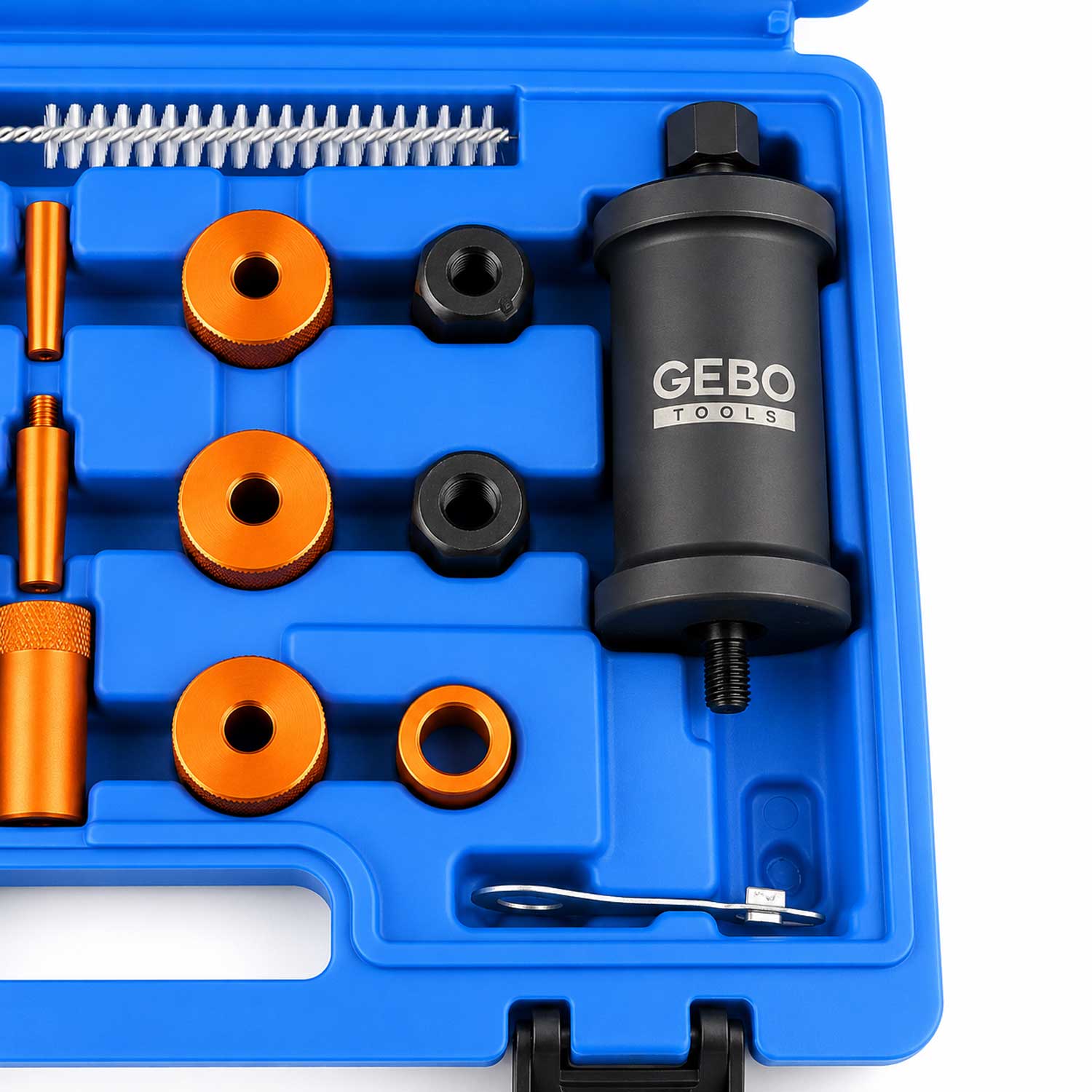 Kit estrattore iniettori estrattore FSI, set strumenti rimozione dell'iniettore del carburante,per l'installazione della guarnizione dell'iniettore per motori VAG: 1.4 / 1.6 / 1.8 / 2.0 / 2.7 V6 / 3.0 V6 / 3.2 V6 / 3.6 V6 / 4.2 V8 FSI ,Gebo Tools