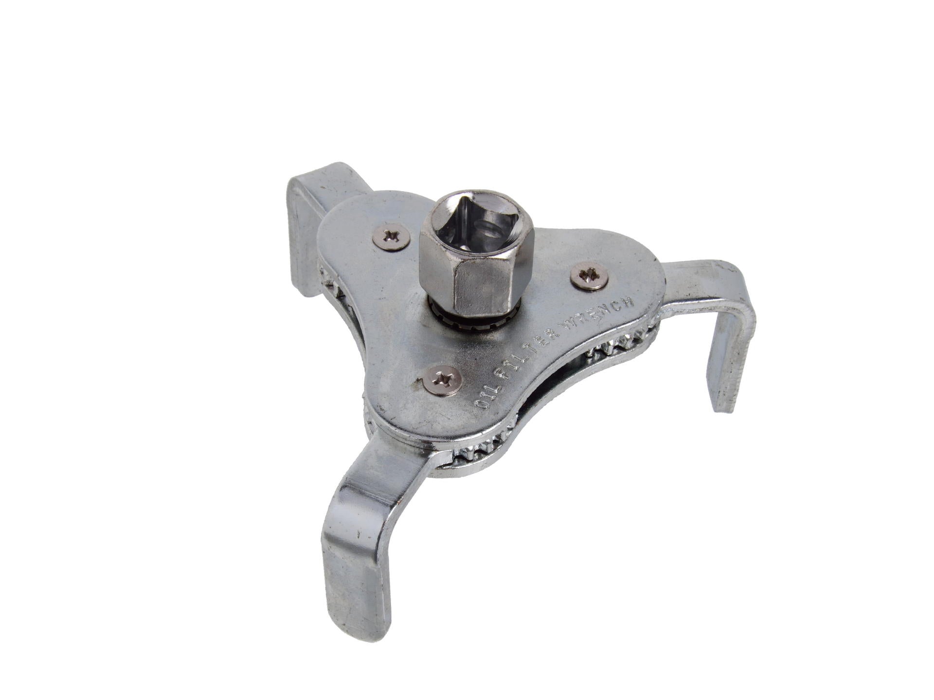 Chiave per la rimozione del filtro dell'olio, strumento a 3 griffe-ganasce-bracci, regolabile con 3/8'' e 1/2", adattatore chiave filtro olio universale filtro rimovibile diametro 62–120 mm