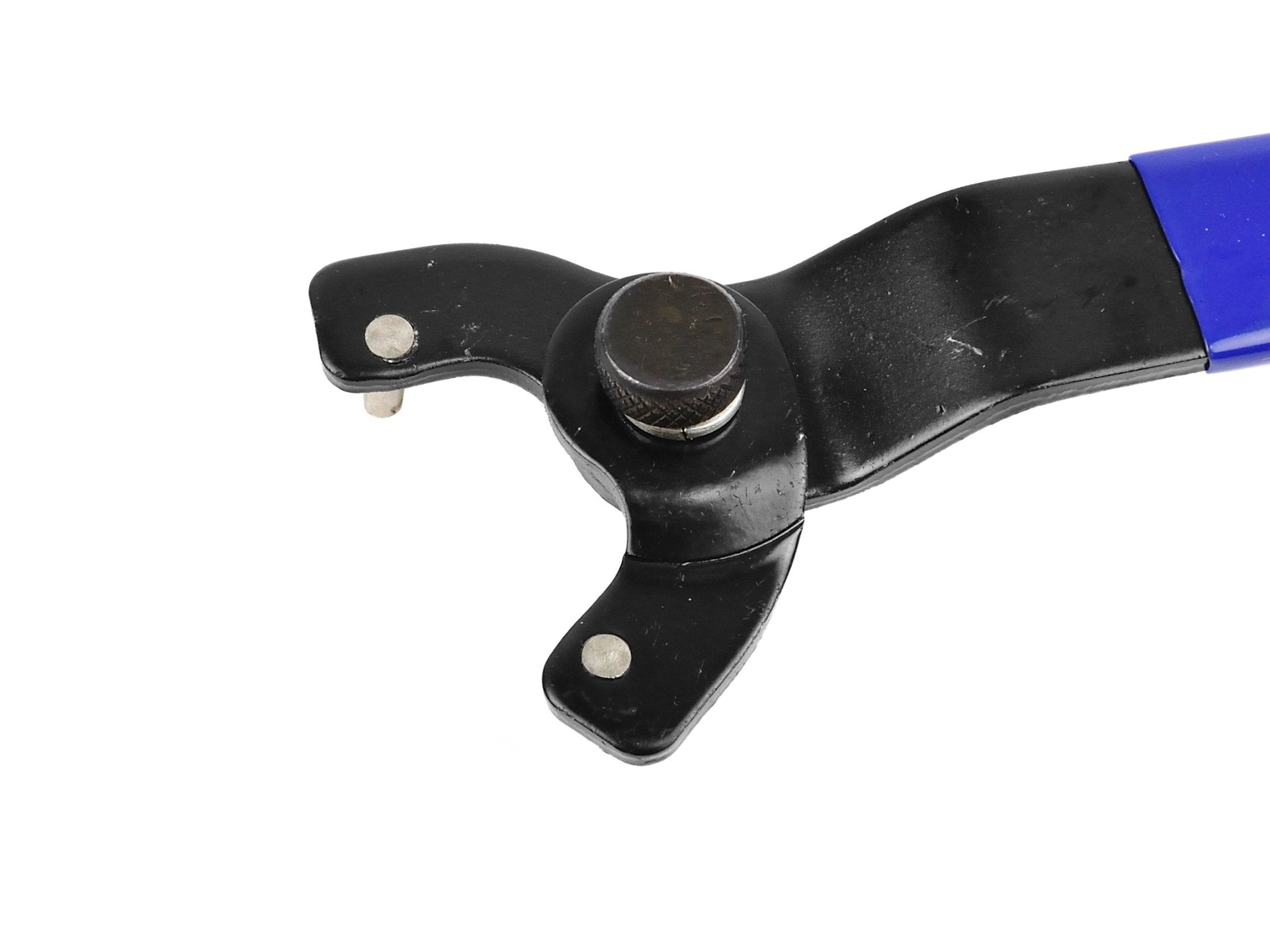 Chiave a perni per smerigliatrice angolare, a ghiera, chiave a brugola regolabile 115-230mm, chiave angolare universale per smerigliatrice con manico in plastica (blu nero)
