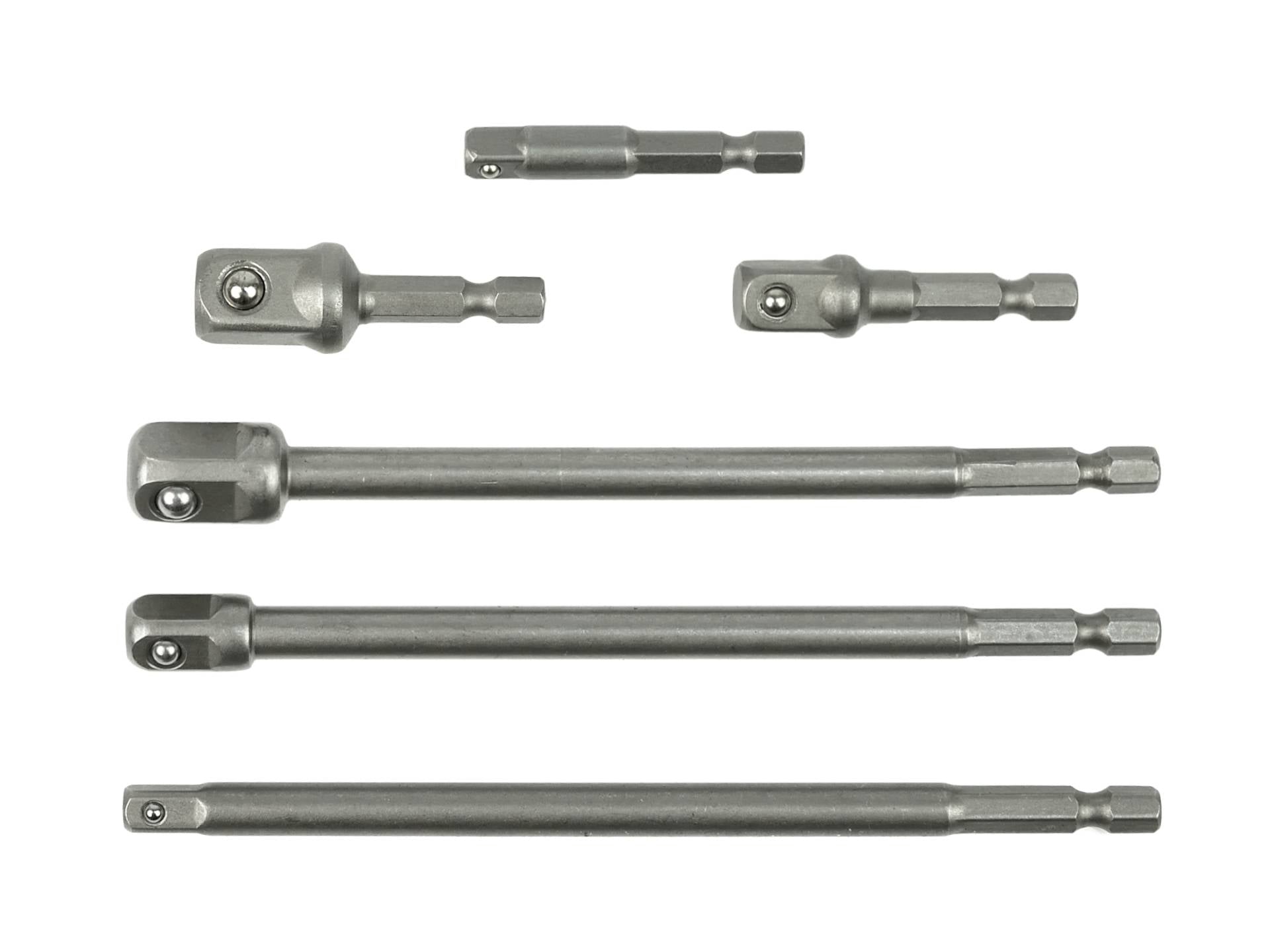 Adattatore per chiave a bussola punta da trapano, set 6 adattatori professionali per avvitatori ad impulsi, set adattatori per bussole a percussione, set di chiavi a cricchetto