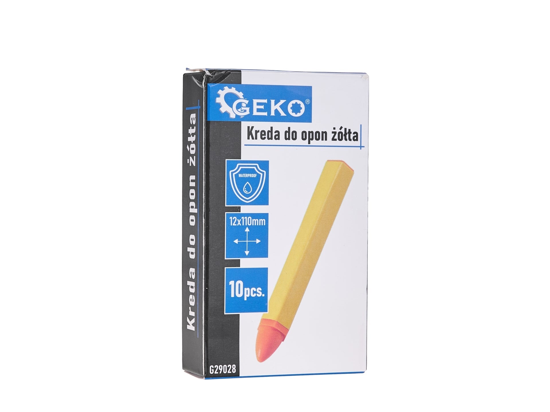 Kit 10 gessi per pneumatici, gesso per pneumatici, gesso marcatura pneumatici marcatura gesso marcatore, 12 x 110 MM giallo