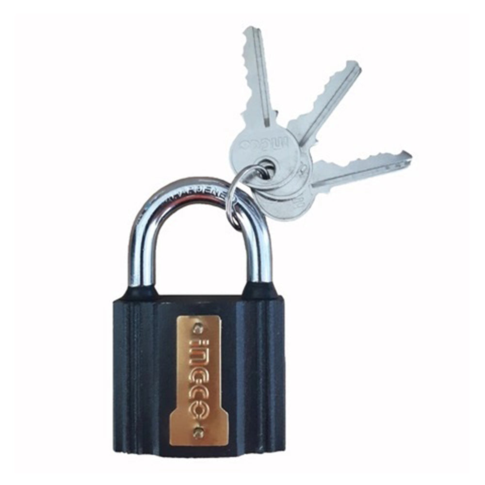 Lucchetto resistente e impermeabile, protezione ad alta sicurezza, ideale per cancelli o capannoni, 63 mm Ingco