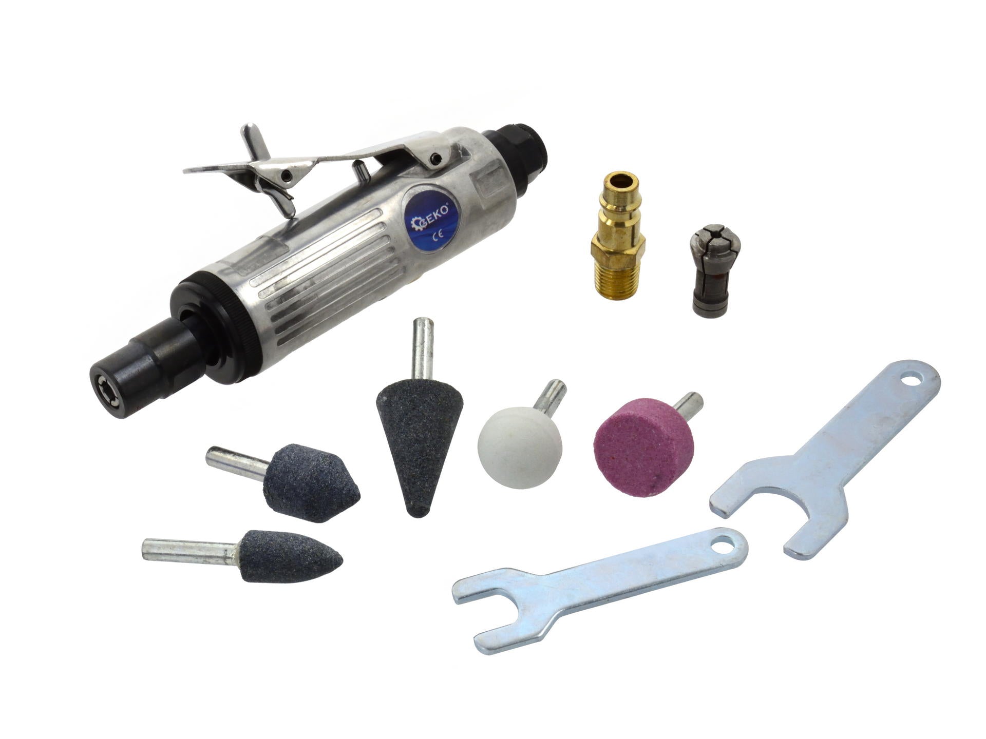Kit per smerigliatrice pneumatica, mini smerigliatrice dritta per riparazione pneumatici e altre applicazioni, con accessori