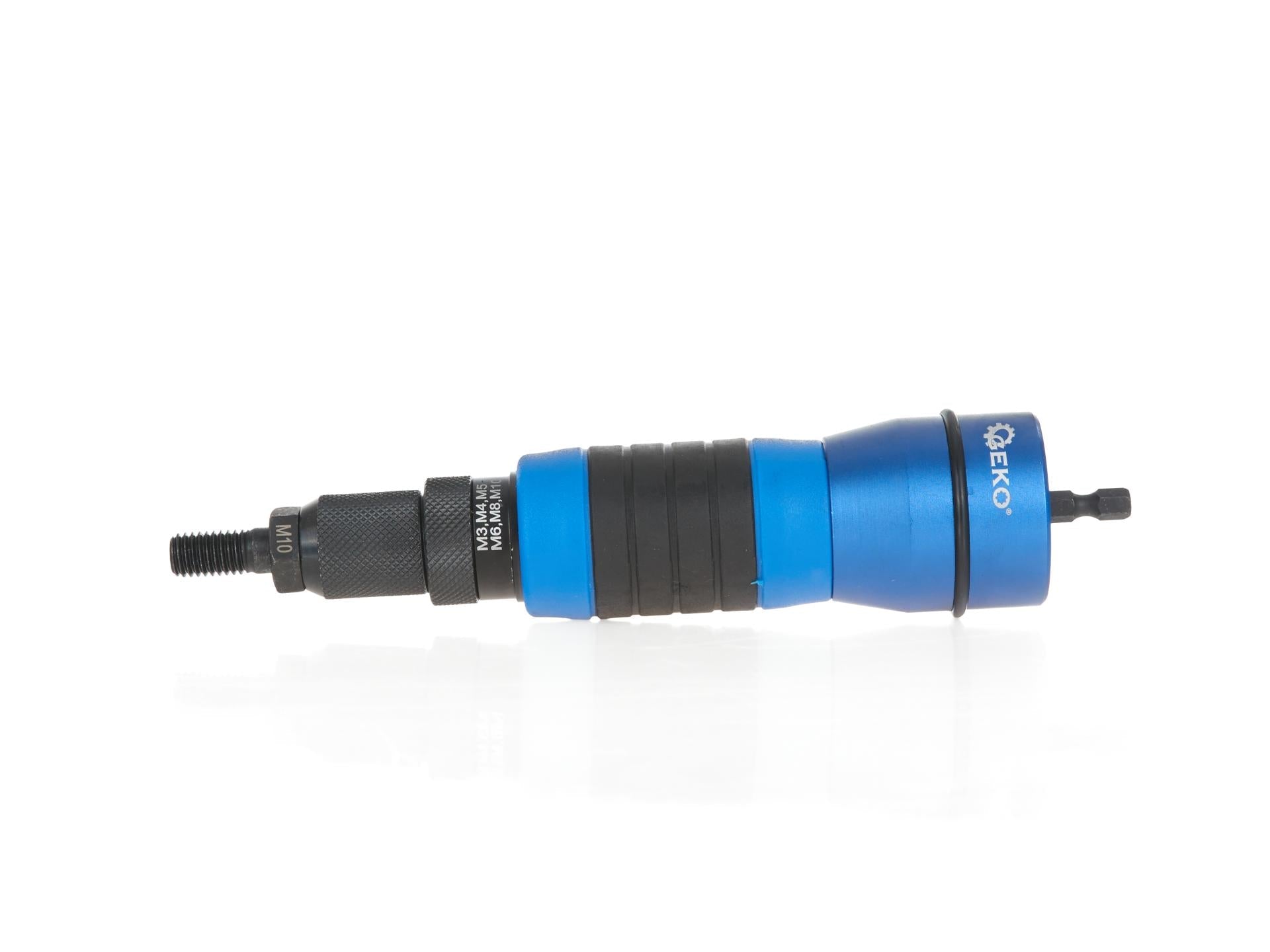 Adattatore per pistola rivettatrice per rivetti ciechi M3–M10 per avvitatori e trapani a batteria