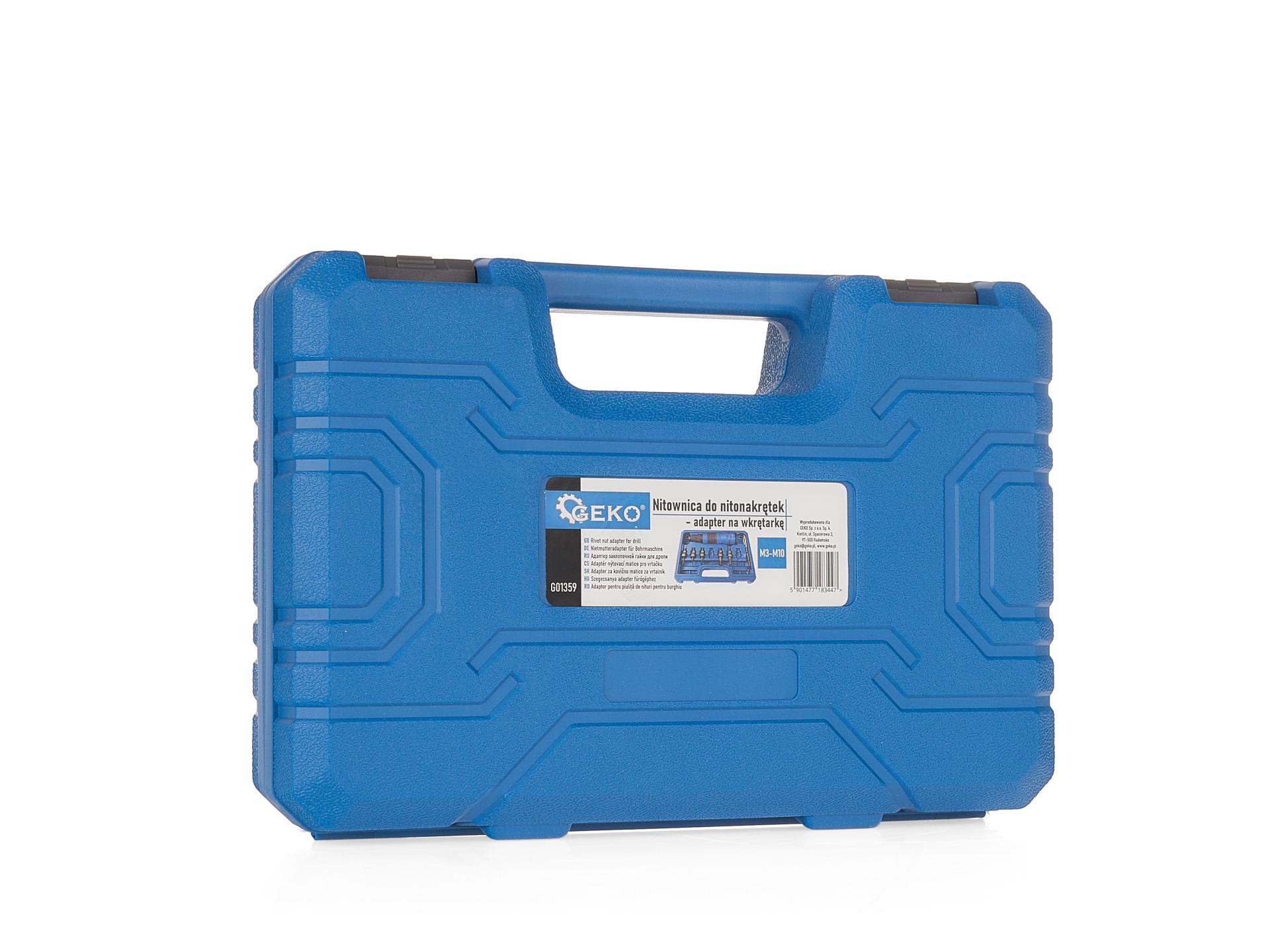 Adattatore per pistola rivettatrice per rivetti ciechi M3–M10 per avvitatori e trapani a batteria