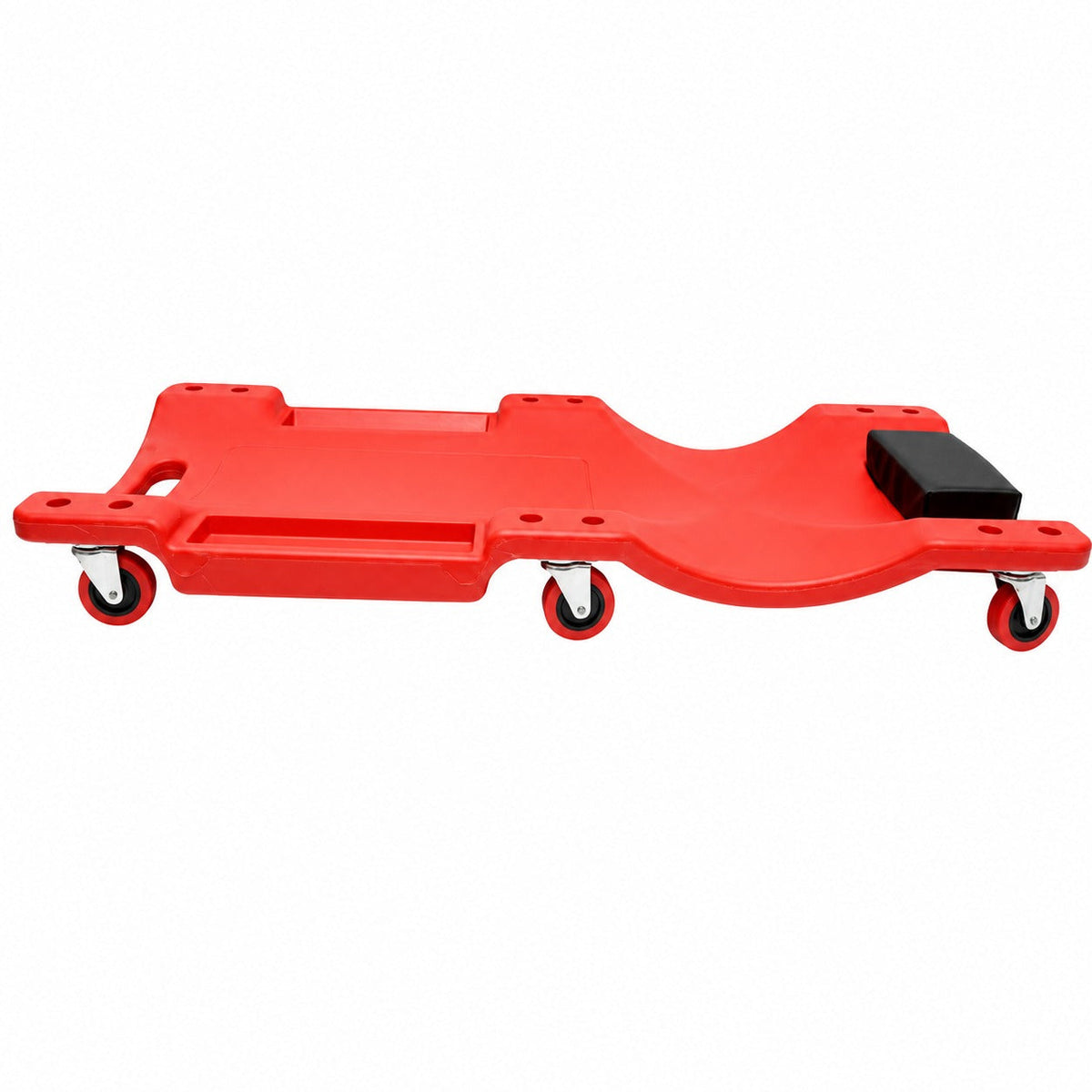 Carrello sdraio per meccanico, sotto auto professionale, da officina, lettino sottomacchina, pedana montaggio, riparazioni con ruote e poggiatesta, 6 ruote e portata fino a 130 kg
