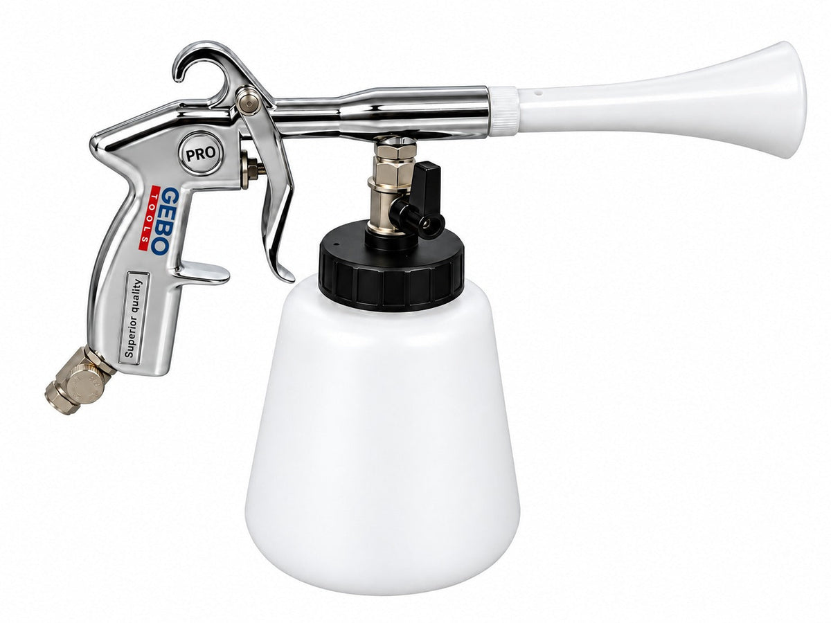Kit pistola per soffiaggio a secco, pulizia, lavaggio interno auto ad aria compressa Tornador, modello 1 Gebo Tools