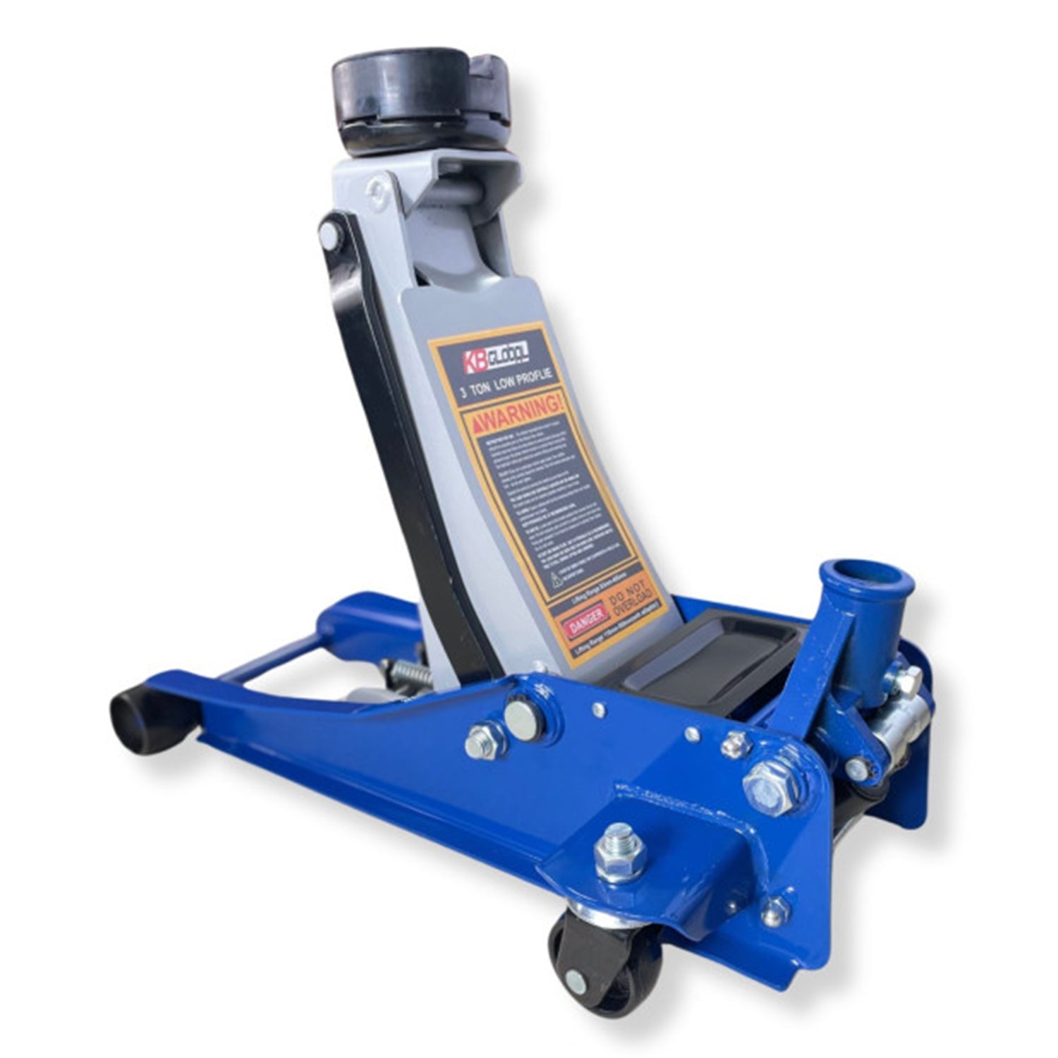 Cric sollevatore idraulico a carrello profilo basso a doppio pistone 3 tonnellate KB GLOBAL